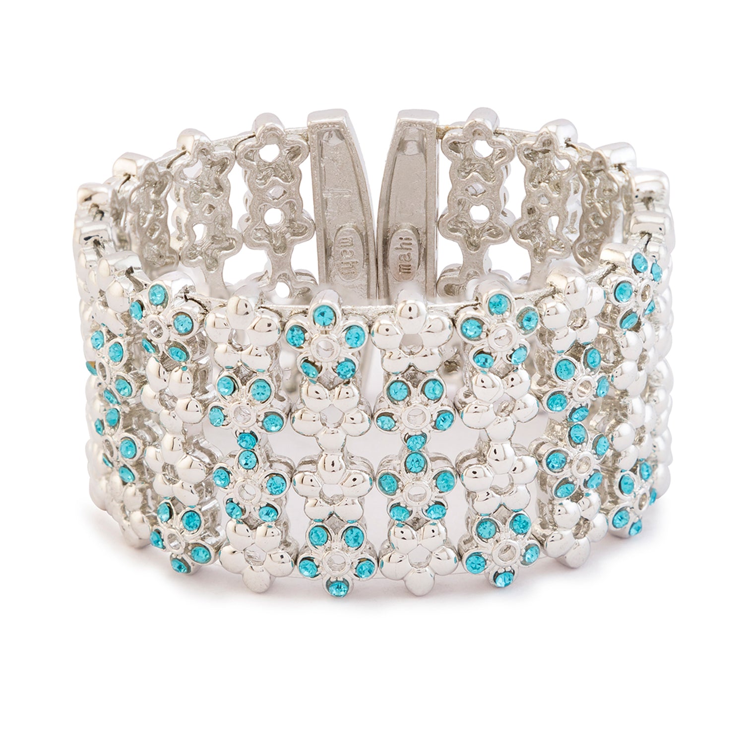 Crystal Blue Floral Kada
