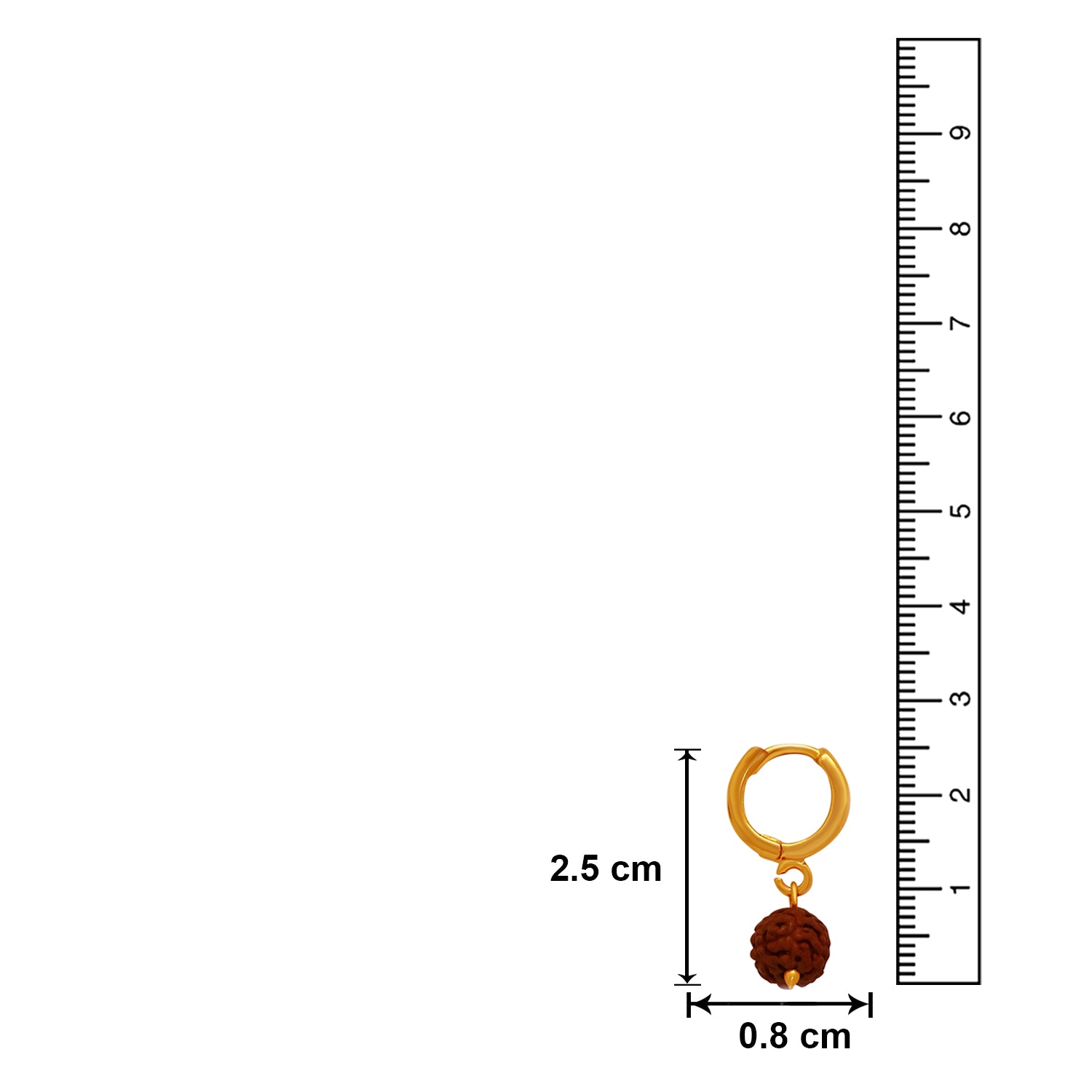 Magnificent Rudraksh Drop Single Earring