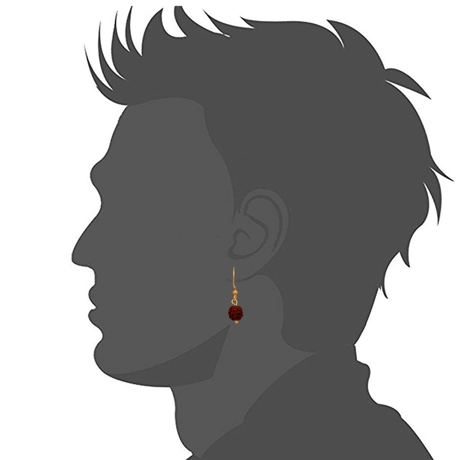 Attractive Rudraksh Drop Single Earring