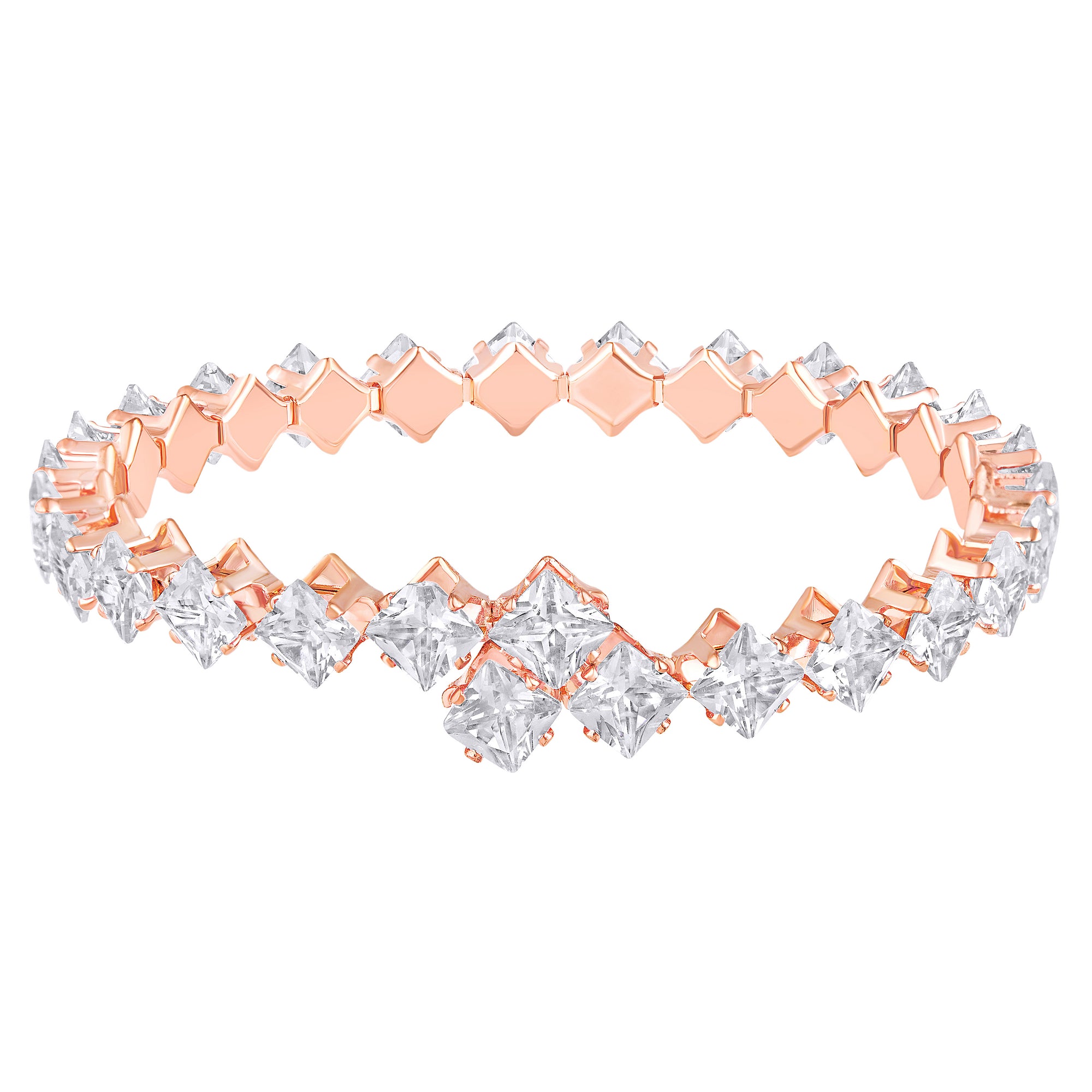 Classic Princess Cut Cubic Zirconia Adjustable Bajuband