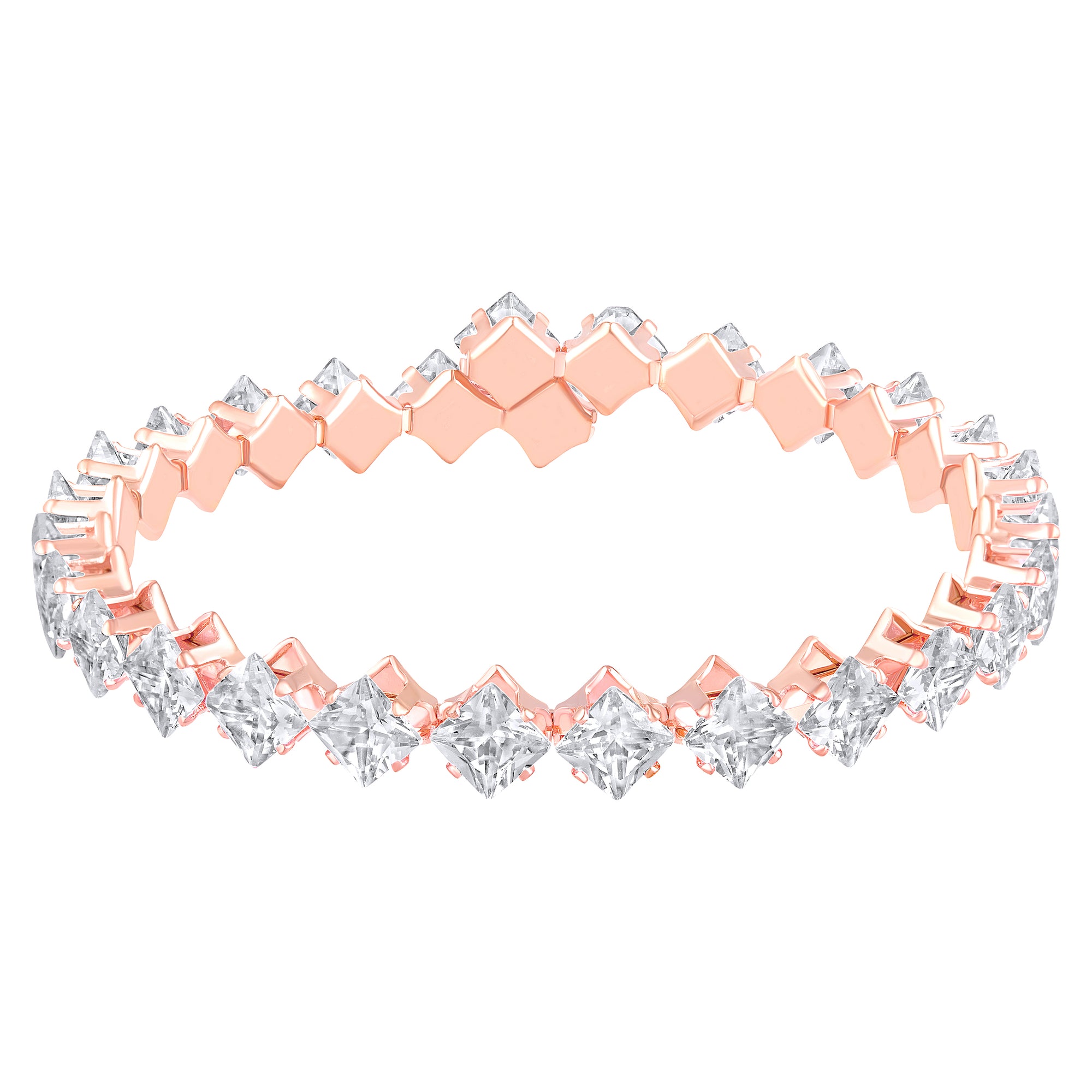 Classic Princess Cut Cubic Zirconia Adjustable Bajuband