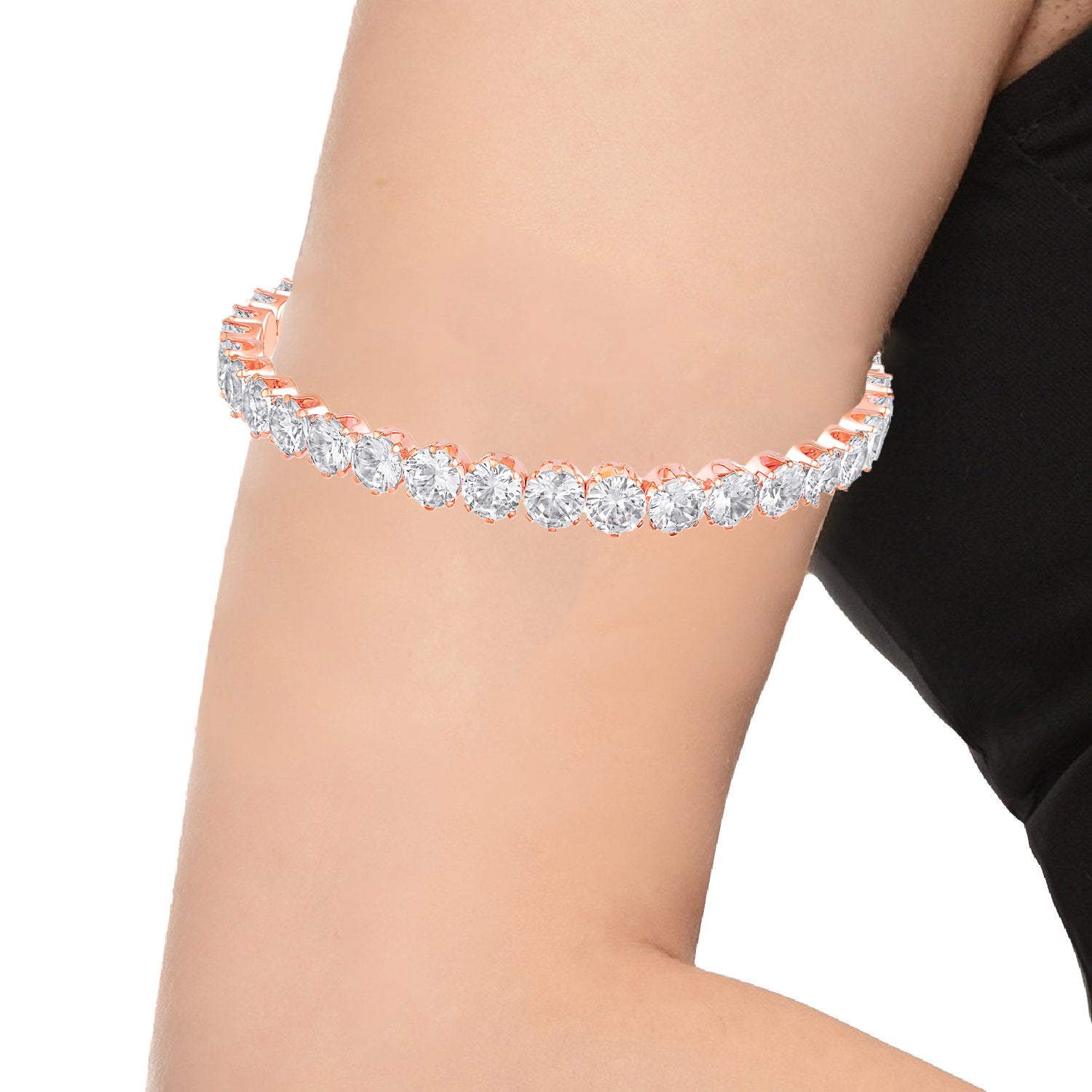 Elegant Cubic Zirconia Adjustable Bajuband