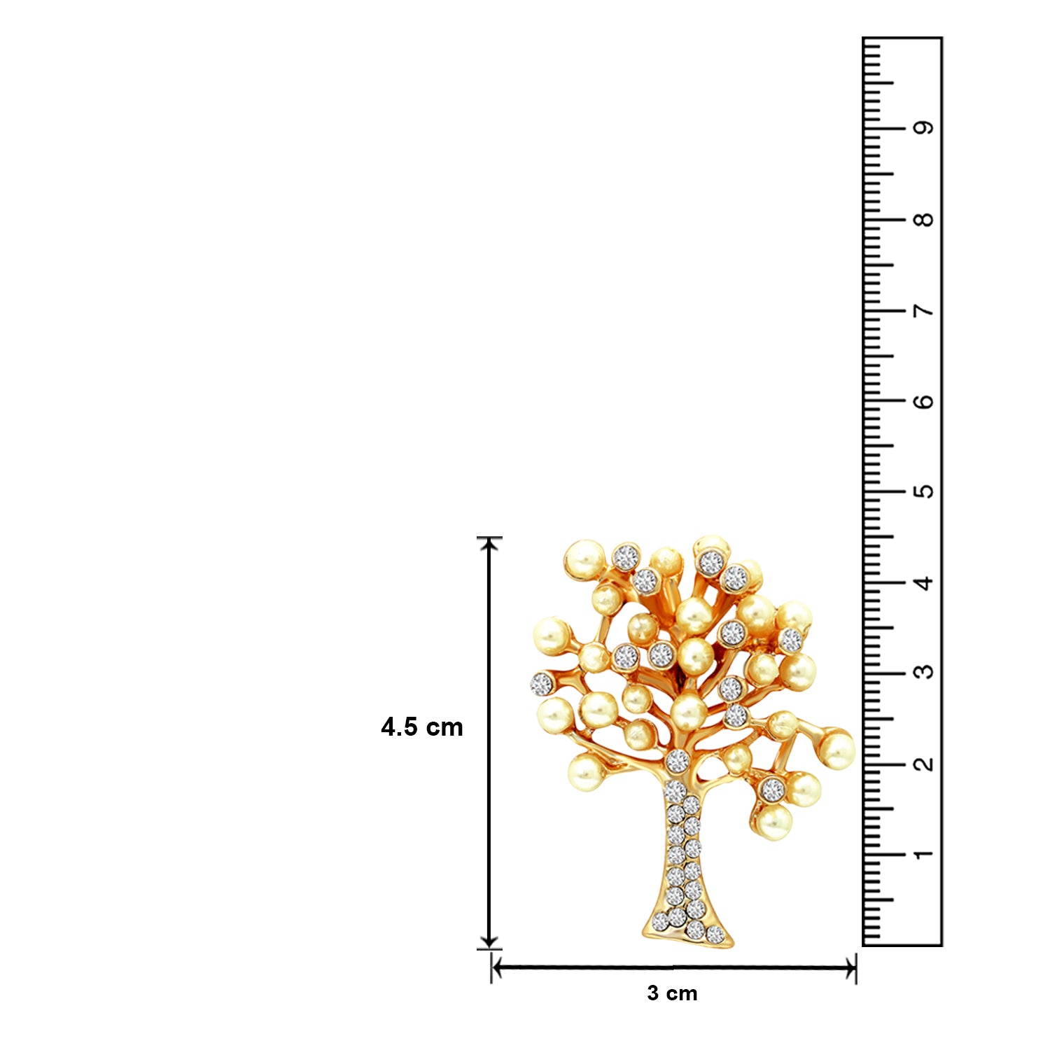 Unisex Decorative Tree Brooch Pin