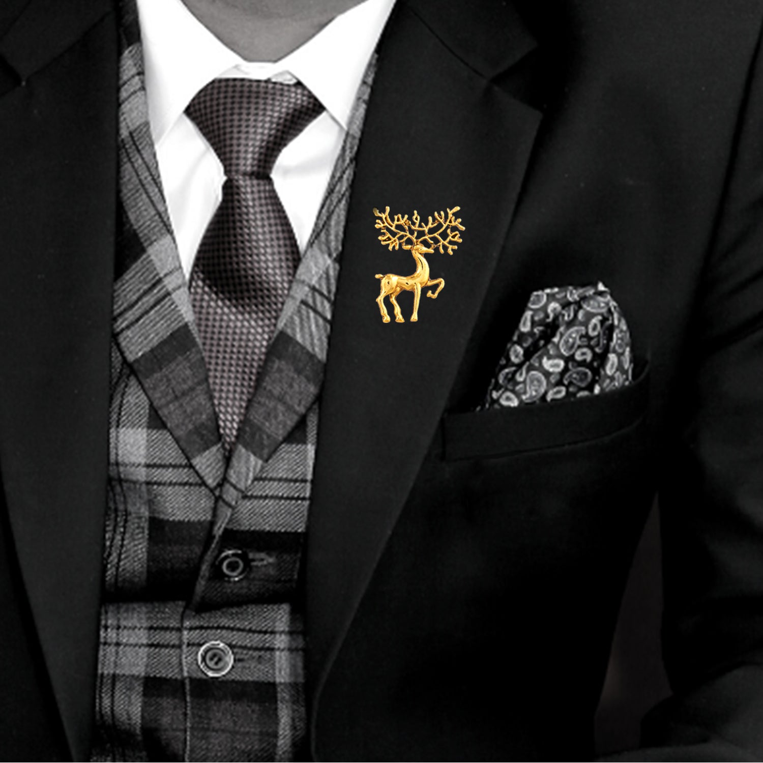 Deer Shirt Stud / Brooch Pin