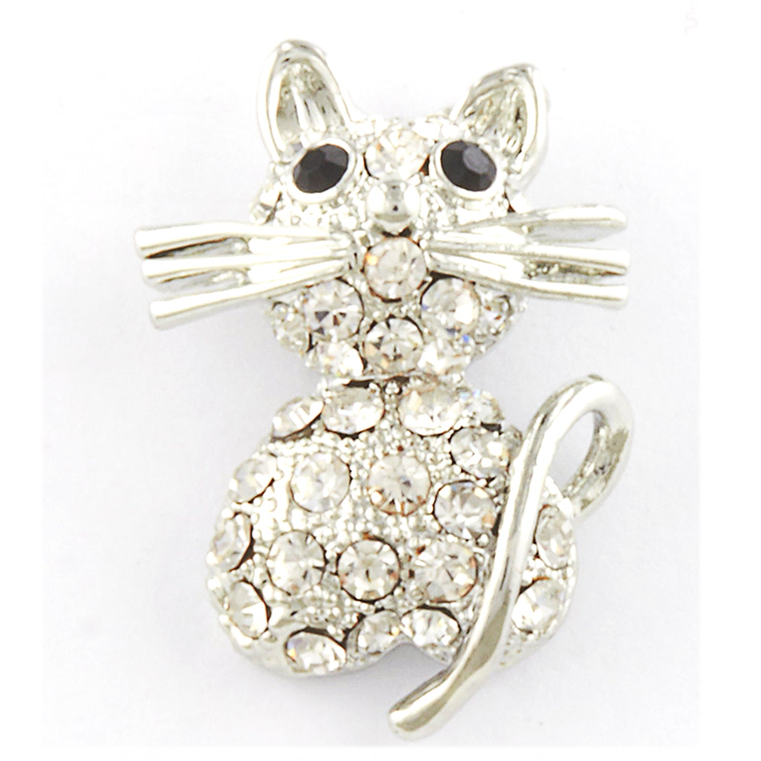 Crazy Cat Brooch Pin