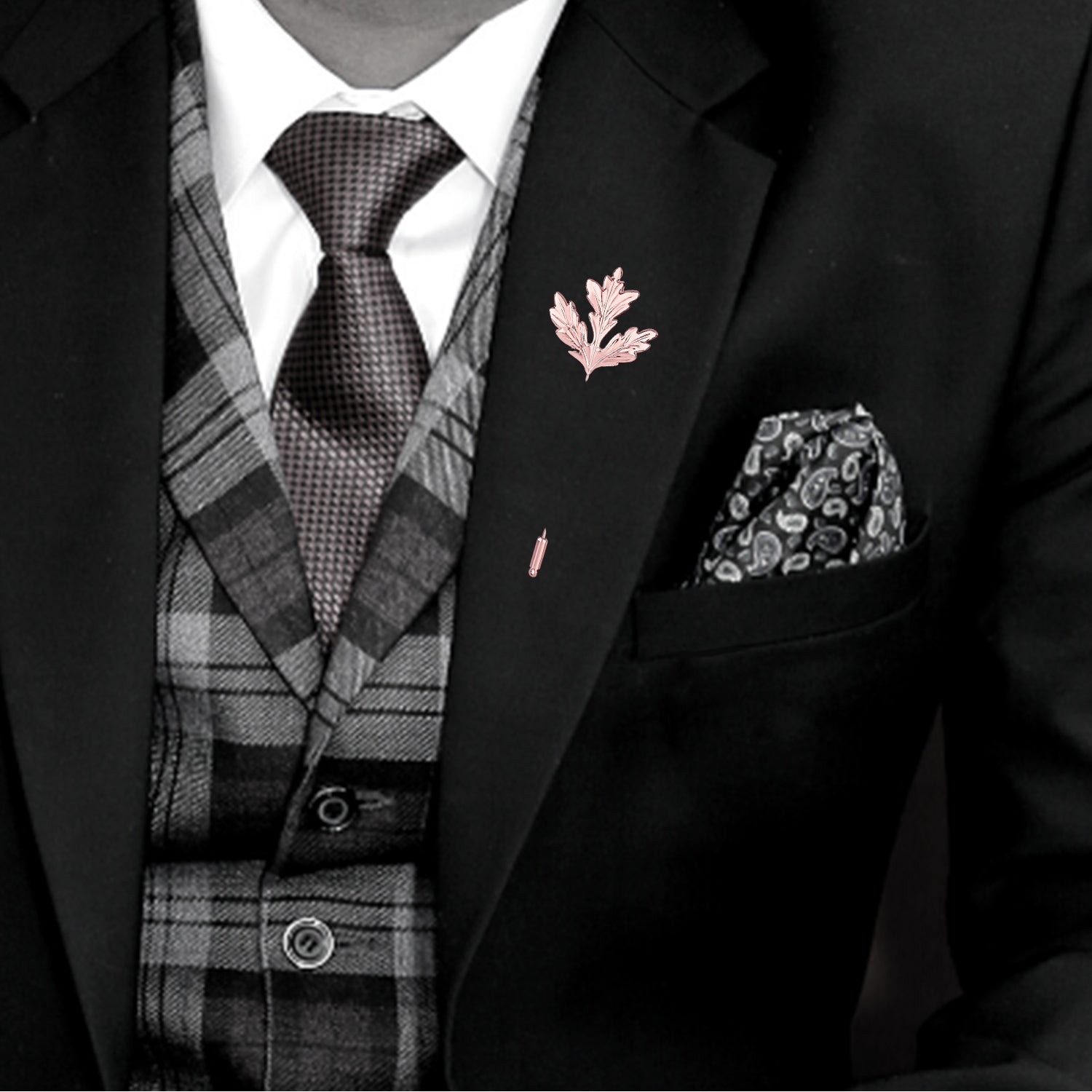 Fashionable Mens Maple Leaf Tree Lapel Stick Brooch Pin