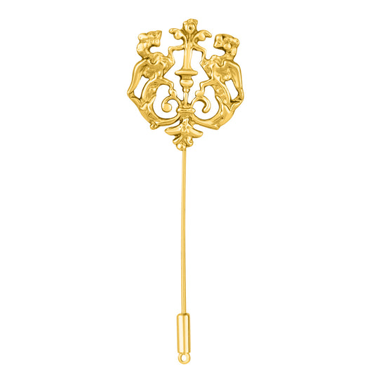 Fashionable Antique Golden Royal Lion Metal Lapel Pin