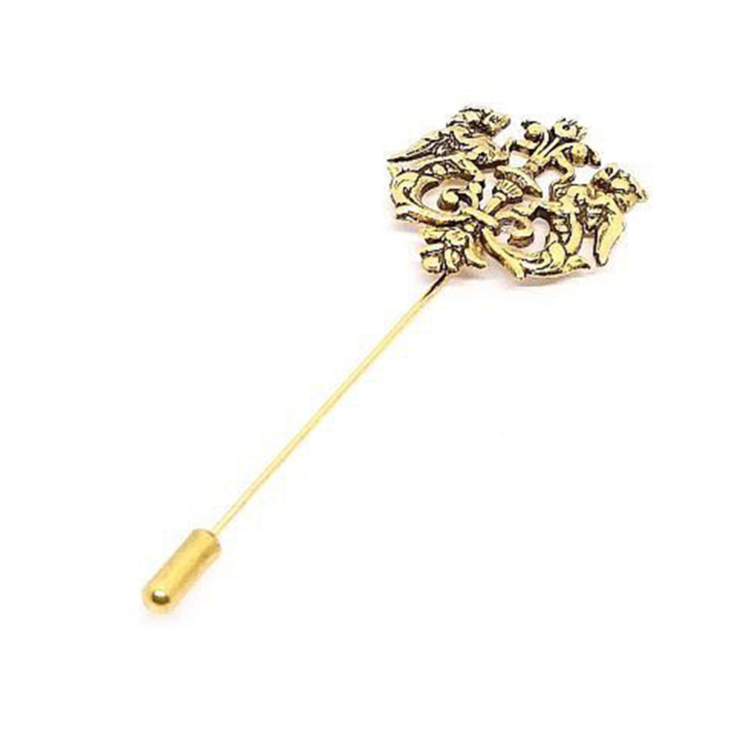 Fashionable Antique Golden Royal Lion Metal Lapel Pin