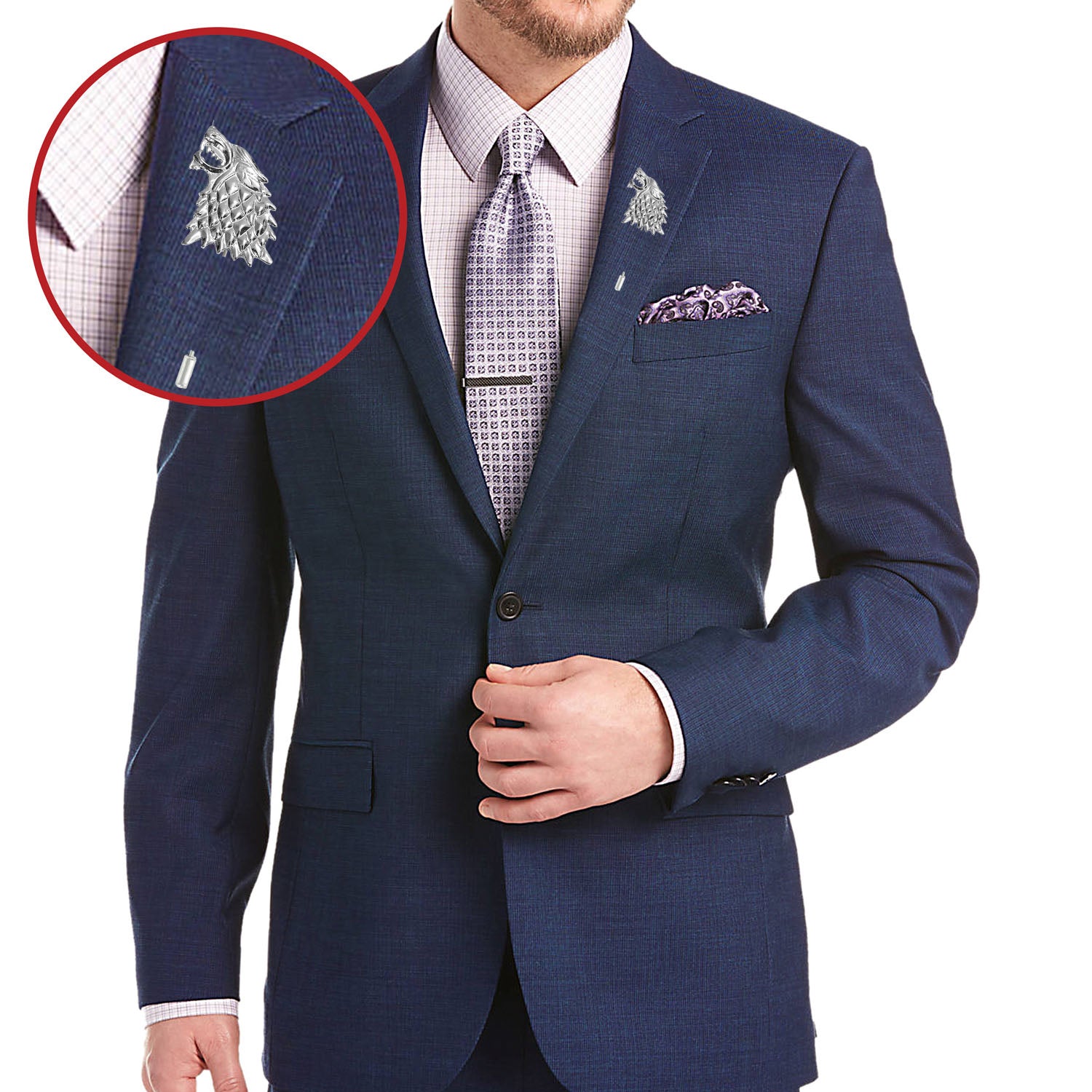 TV Series Inspired Stark Wolf Lapel Pin Brooch