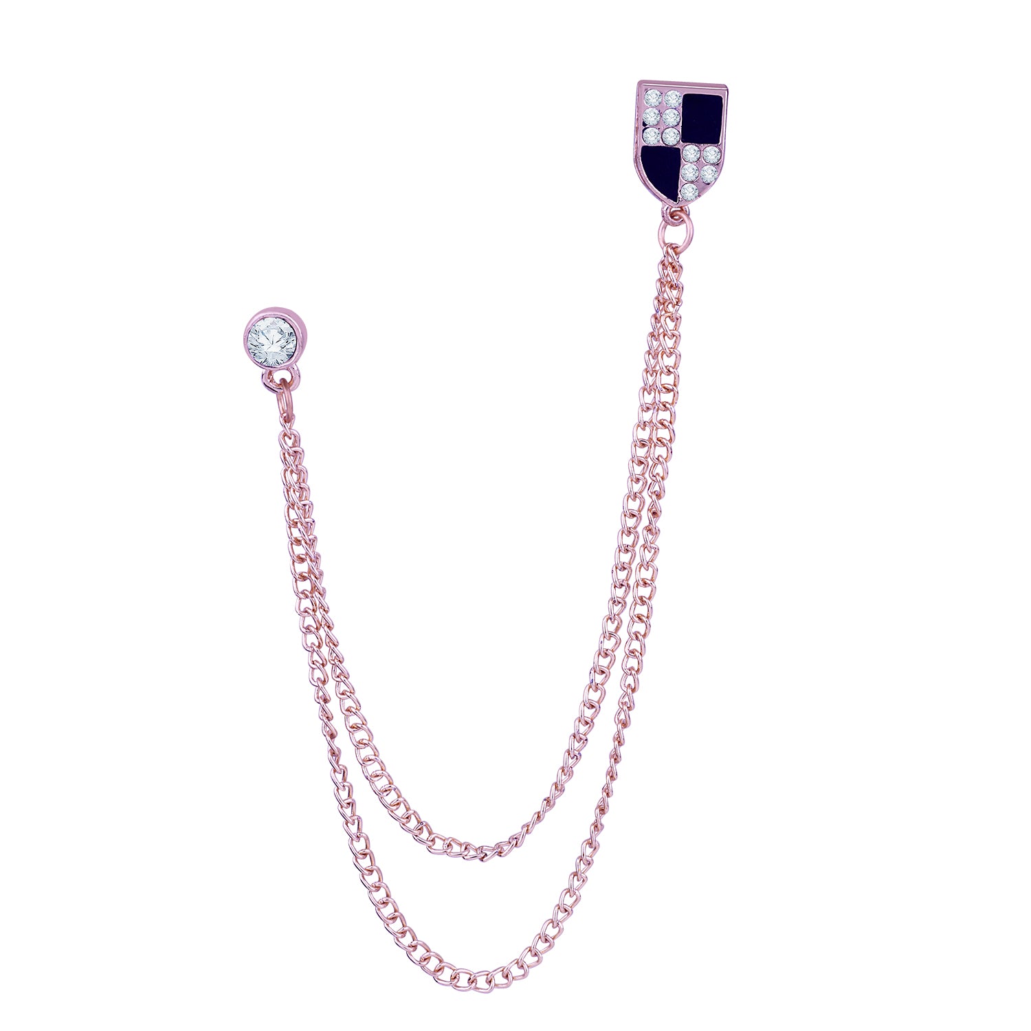 Embellished Shield Brooch Lapel Pin