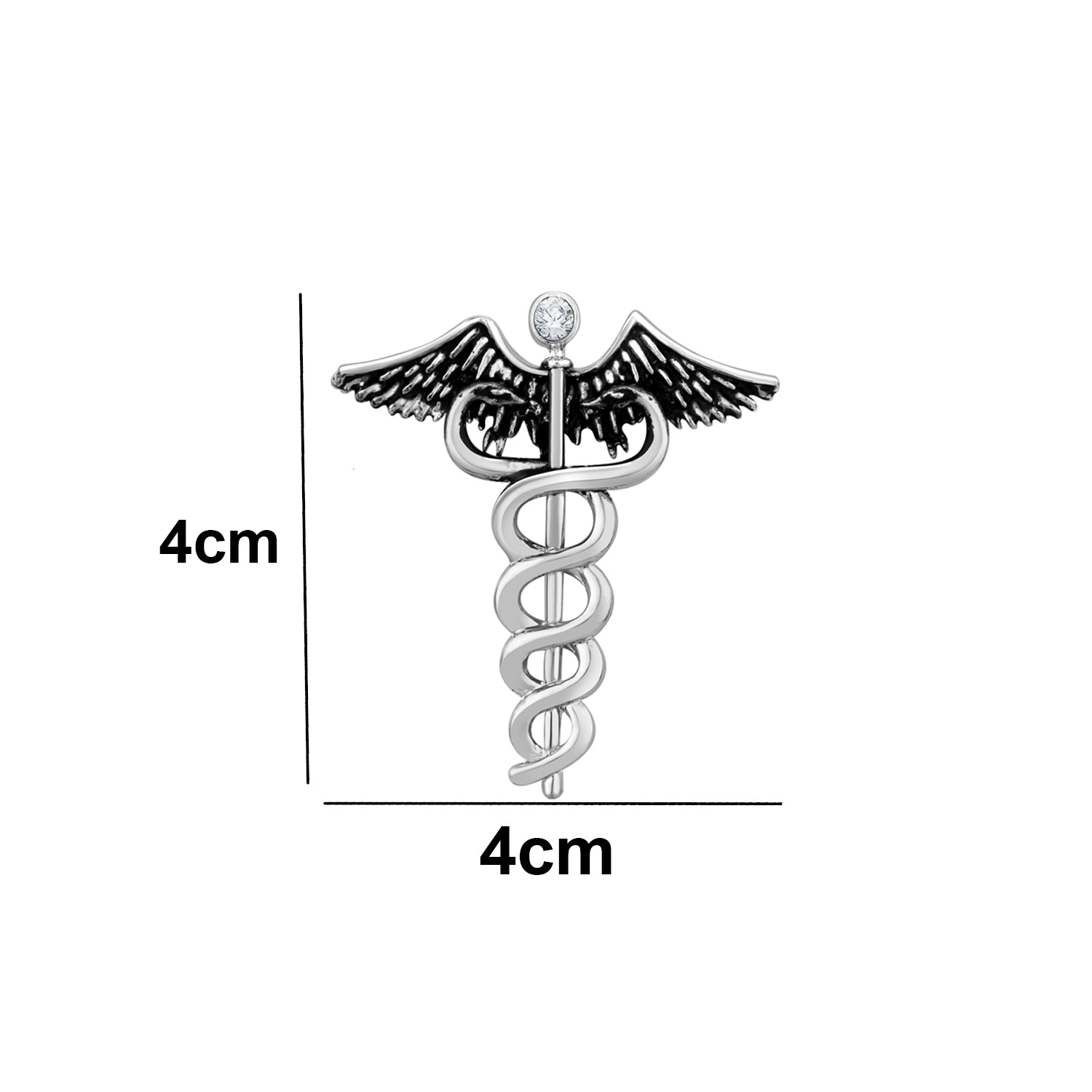 Caduceus Doctor's Brooch / Lapel Pin