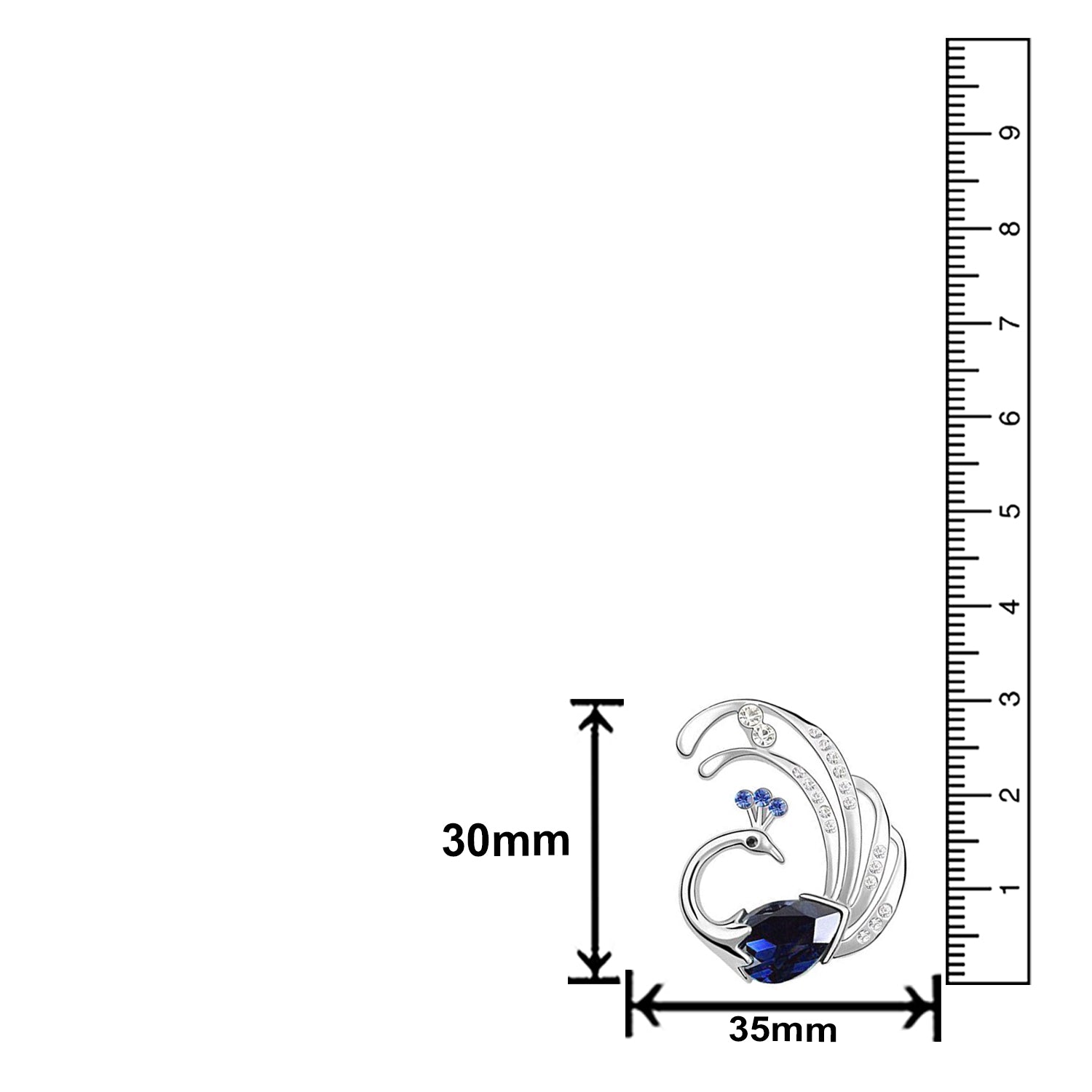 Swooning Peacock Brooch