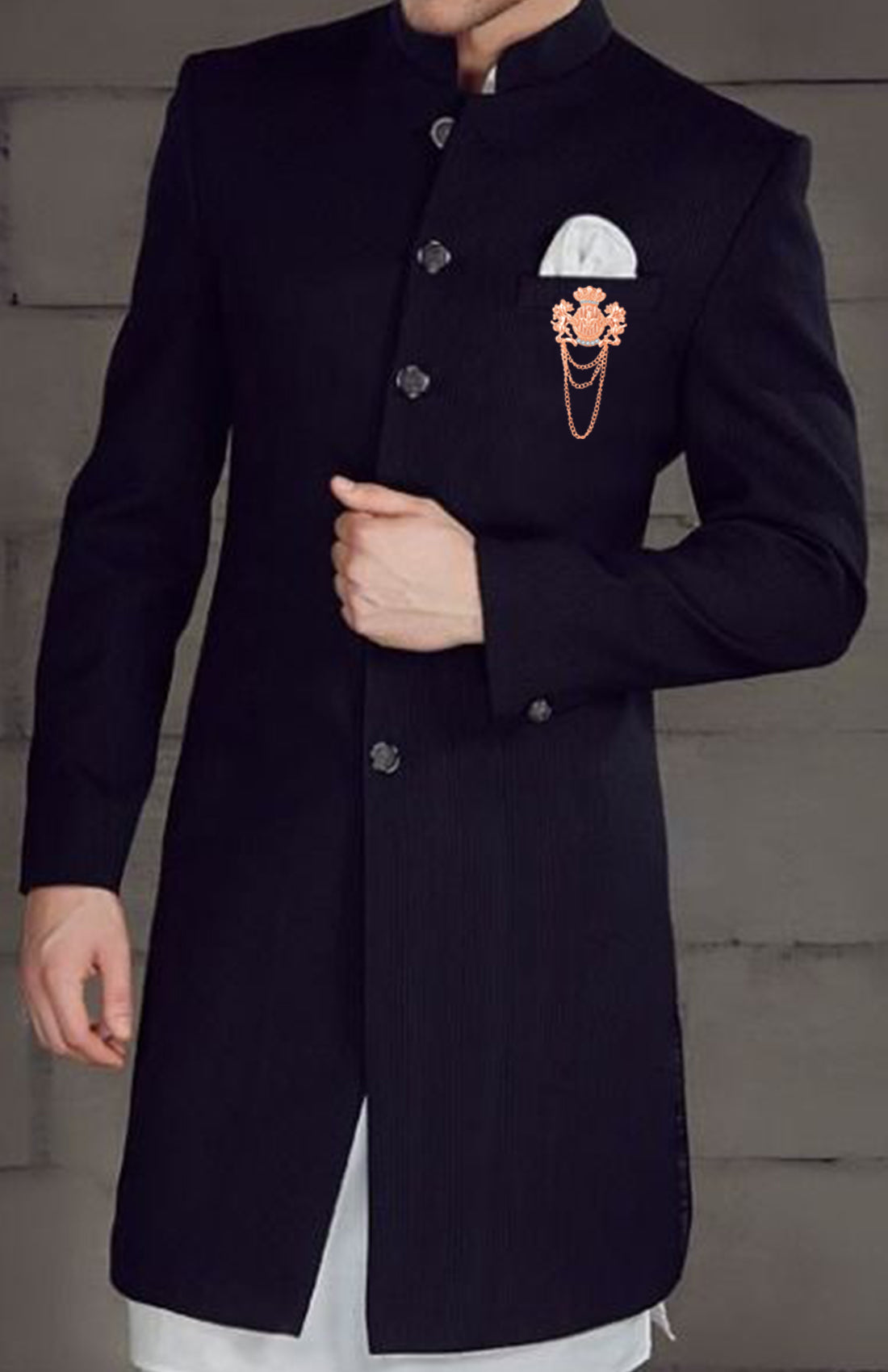 Men's Angel Unicorns With Golden Chain Brooch