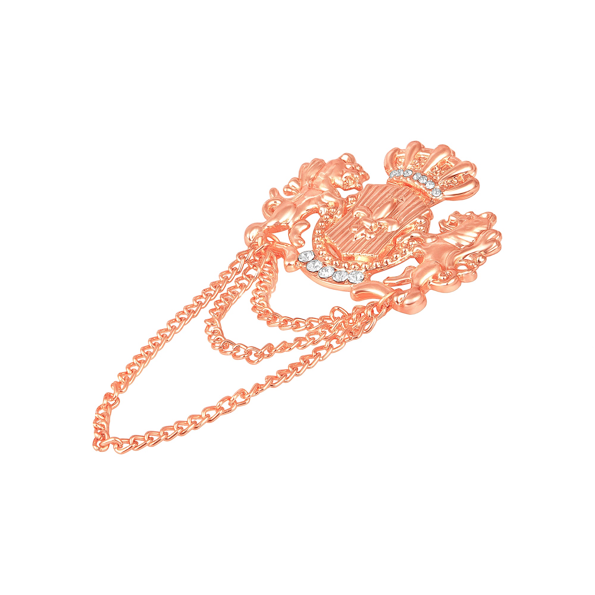 Men's Angel Unicorns With Golden Chain Brooch