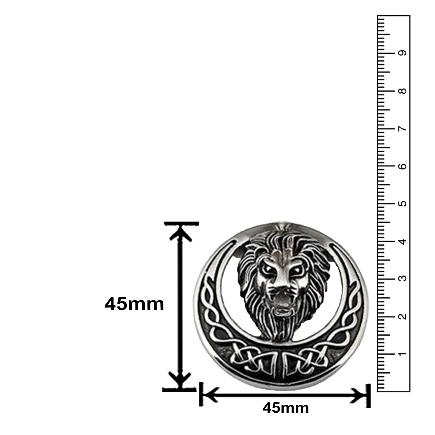 Roaring Lion Oxidized Brooch Lapel Pin