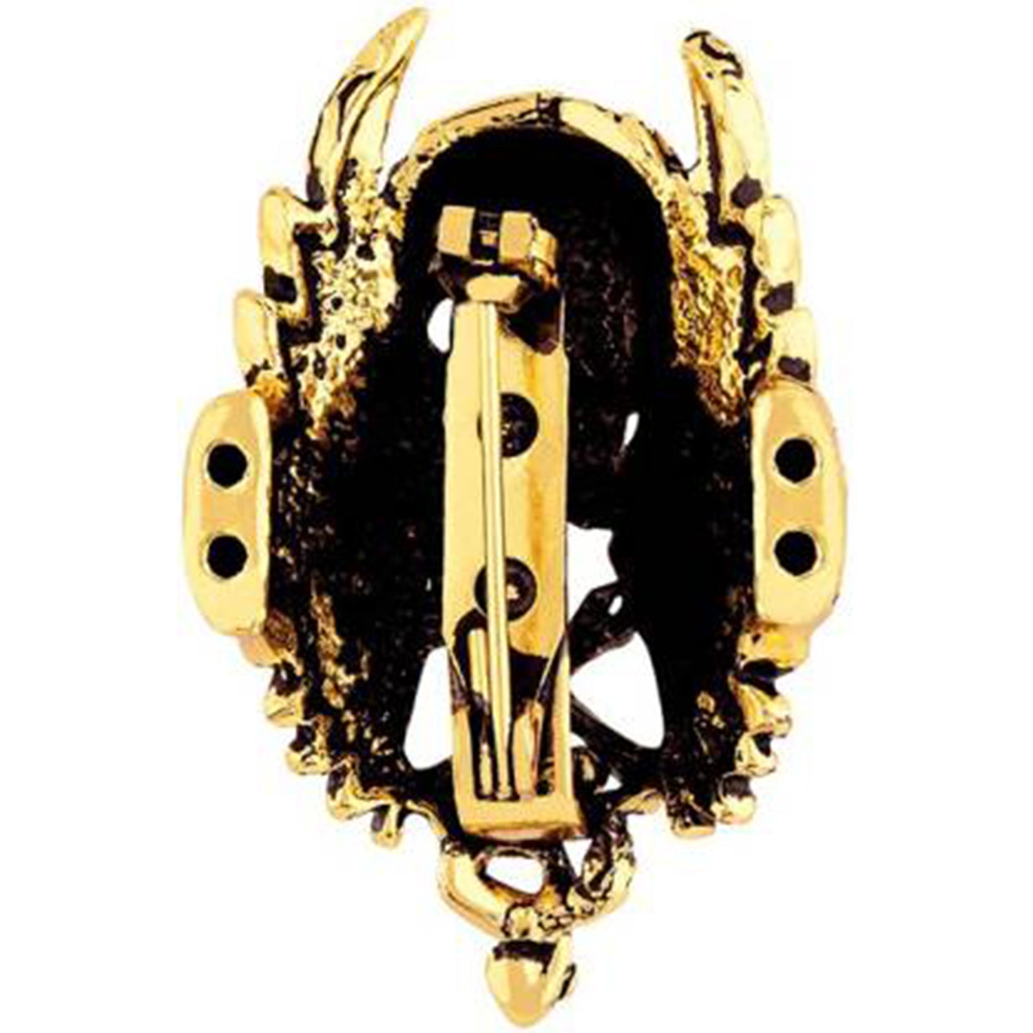 Skull Bones and Wings Shirt Stud Brooch Pin