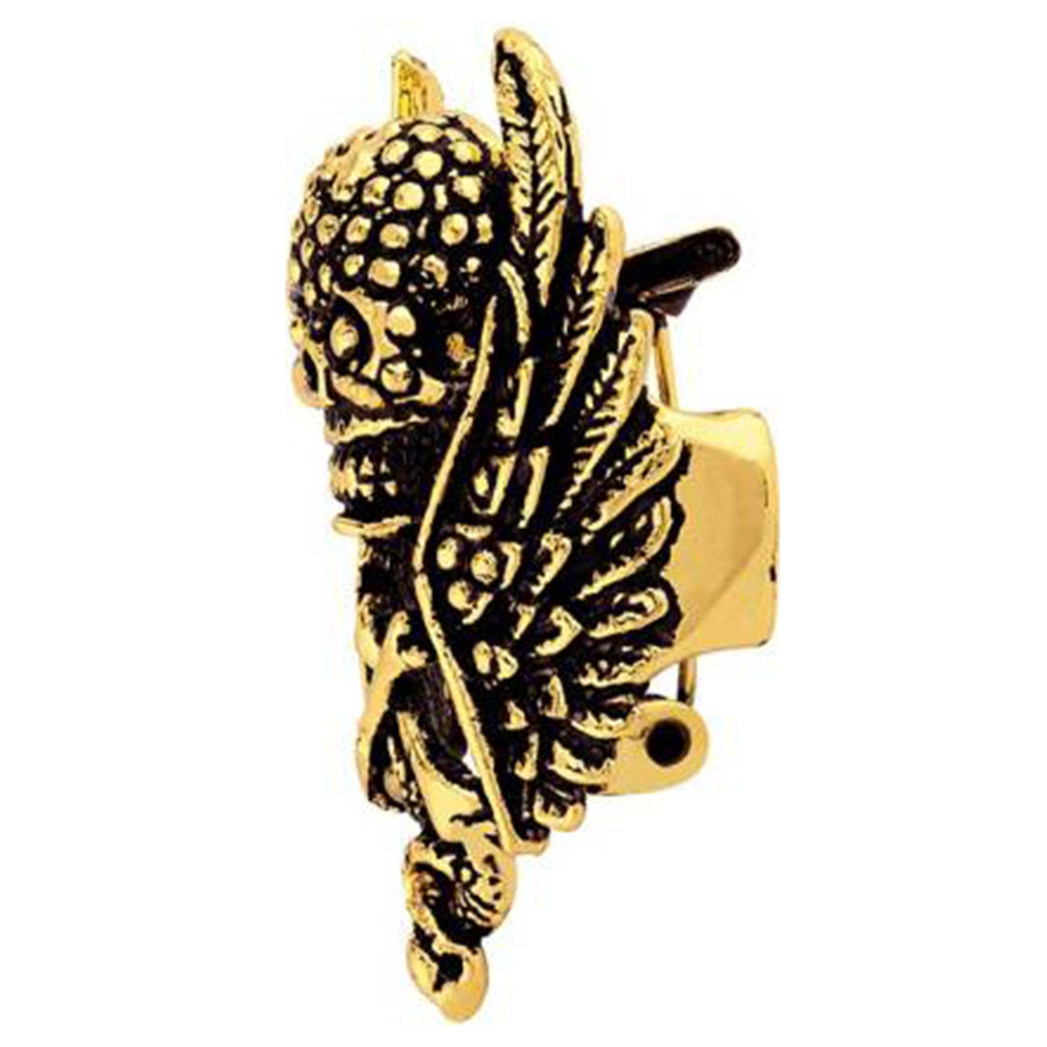 Skull Bones and Wings Shirt Stud Brooch Pin