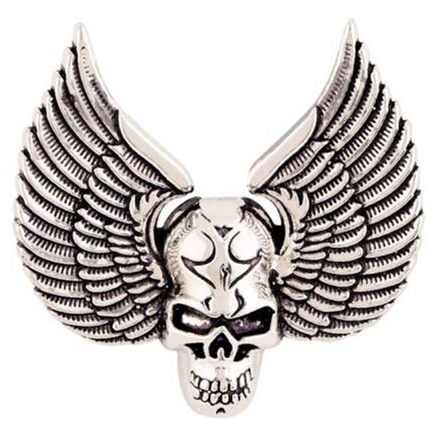 Skull and Wings Shirt Stud Brooch Pin