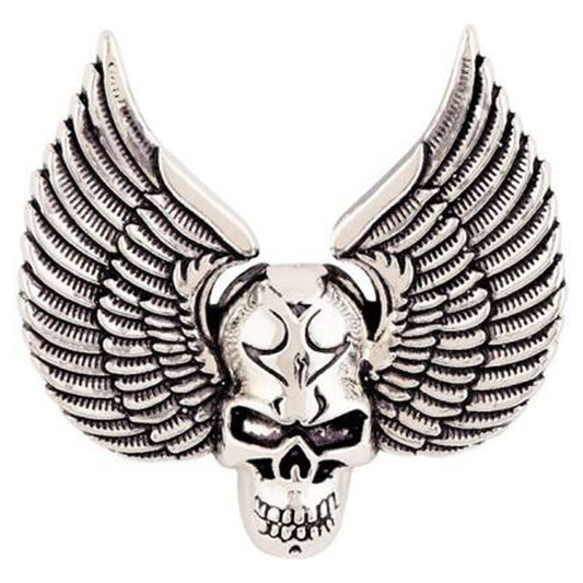 Skull and Wings Shirt Stud Brooch Pin