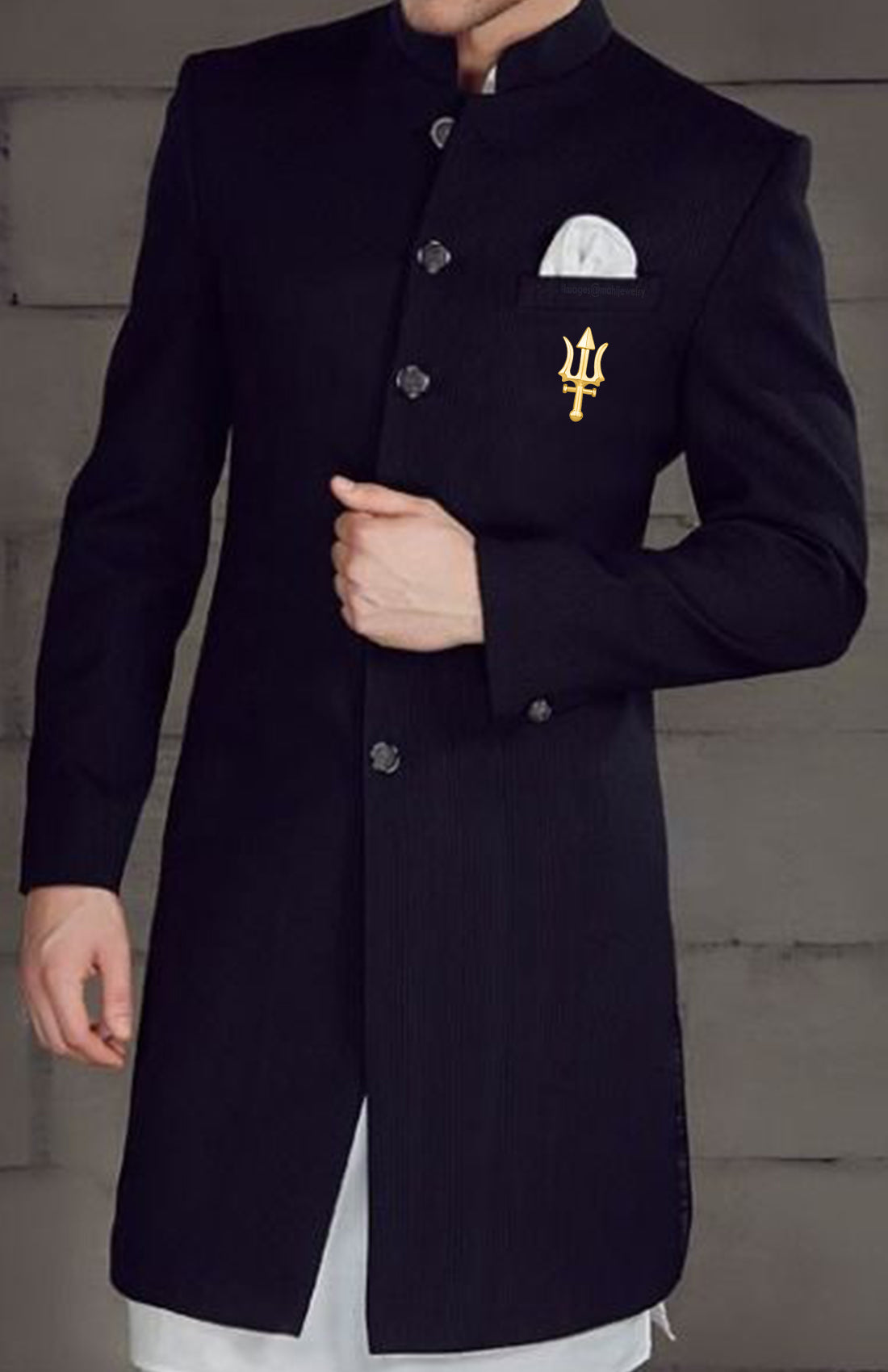 Mahadev Shiva Trishul Designer Brooch