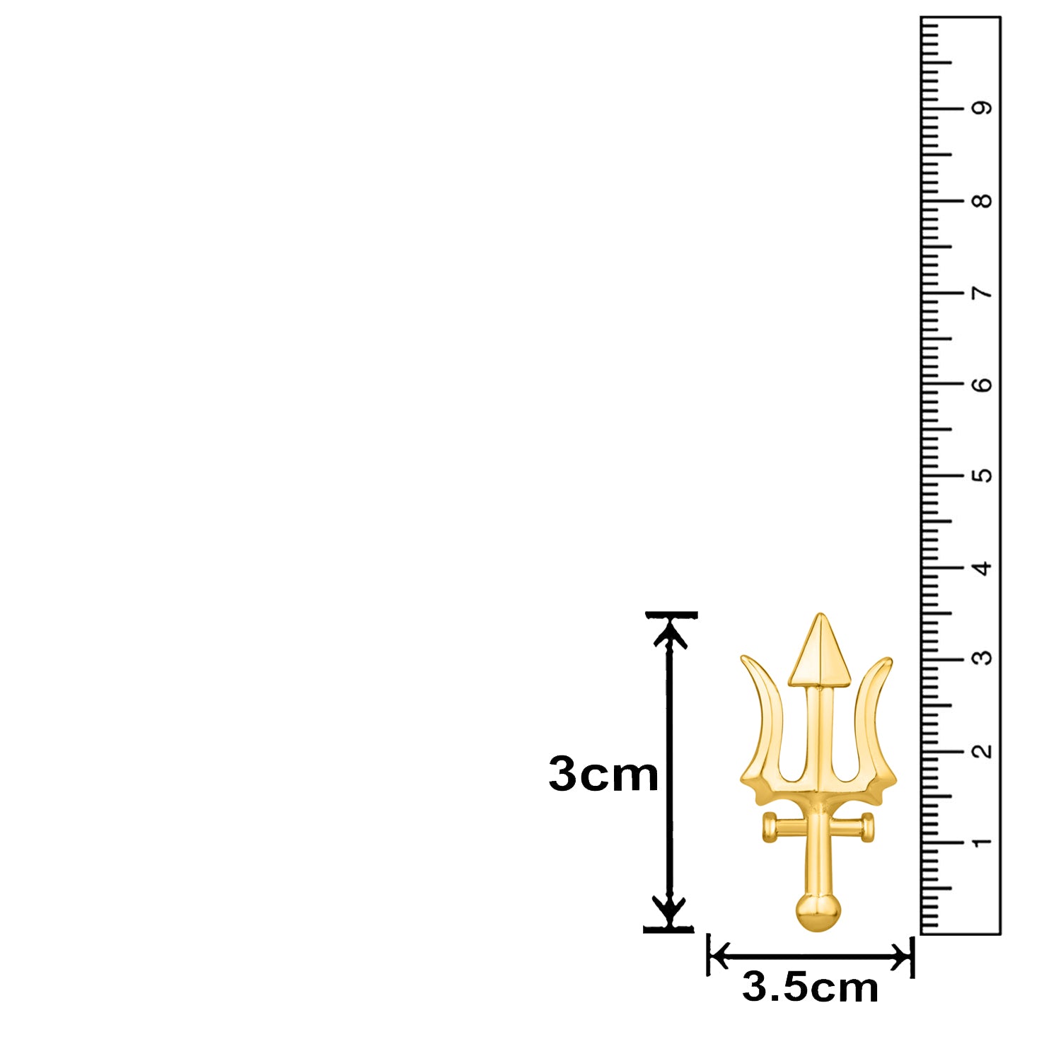 Mahadev Shiva Trishul Designer Brooch