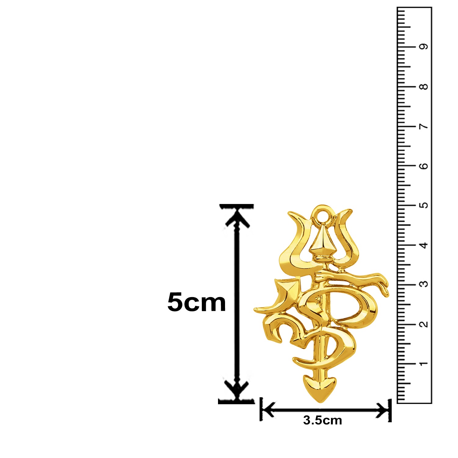 Dwishakti Om and Trishul Brooch