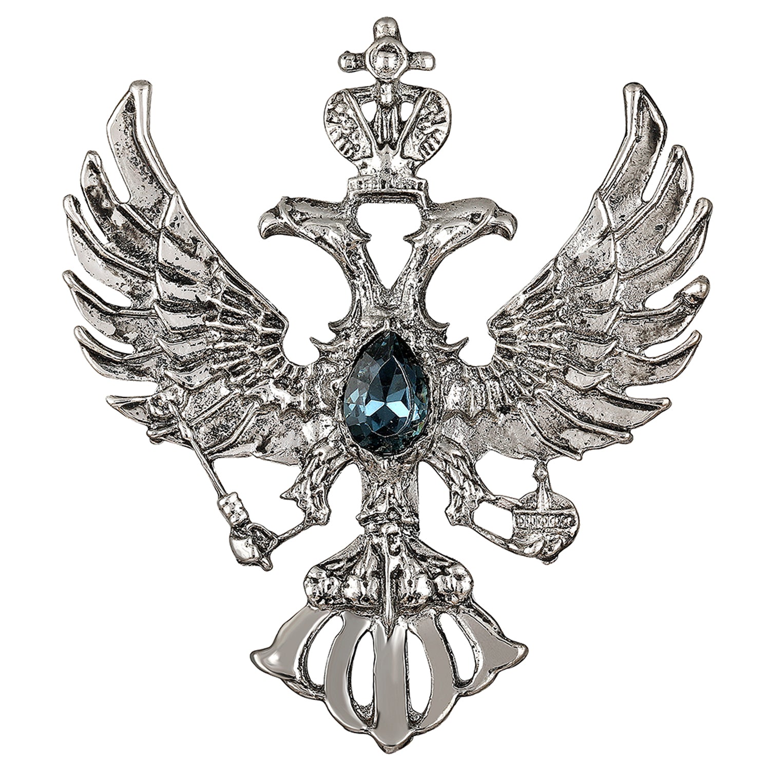Dual Head Eagle Brooch