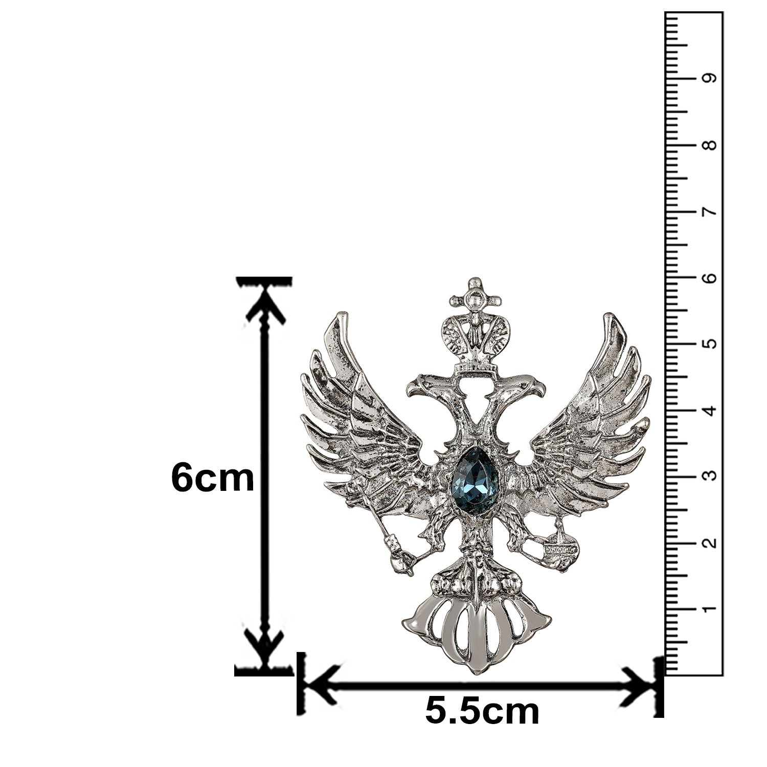 Dual Head Eagle Brooch