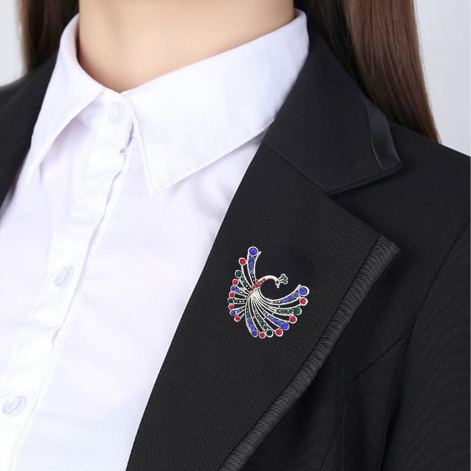 Flying Peacock Shape Brooch