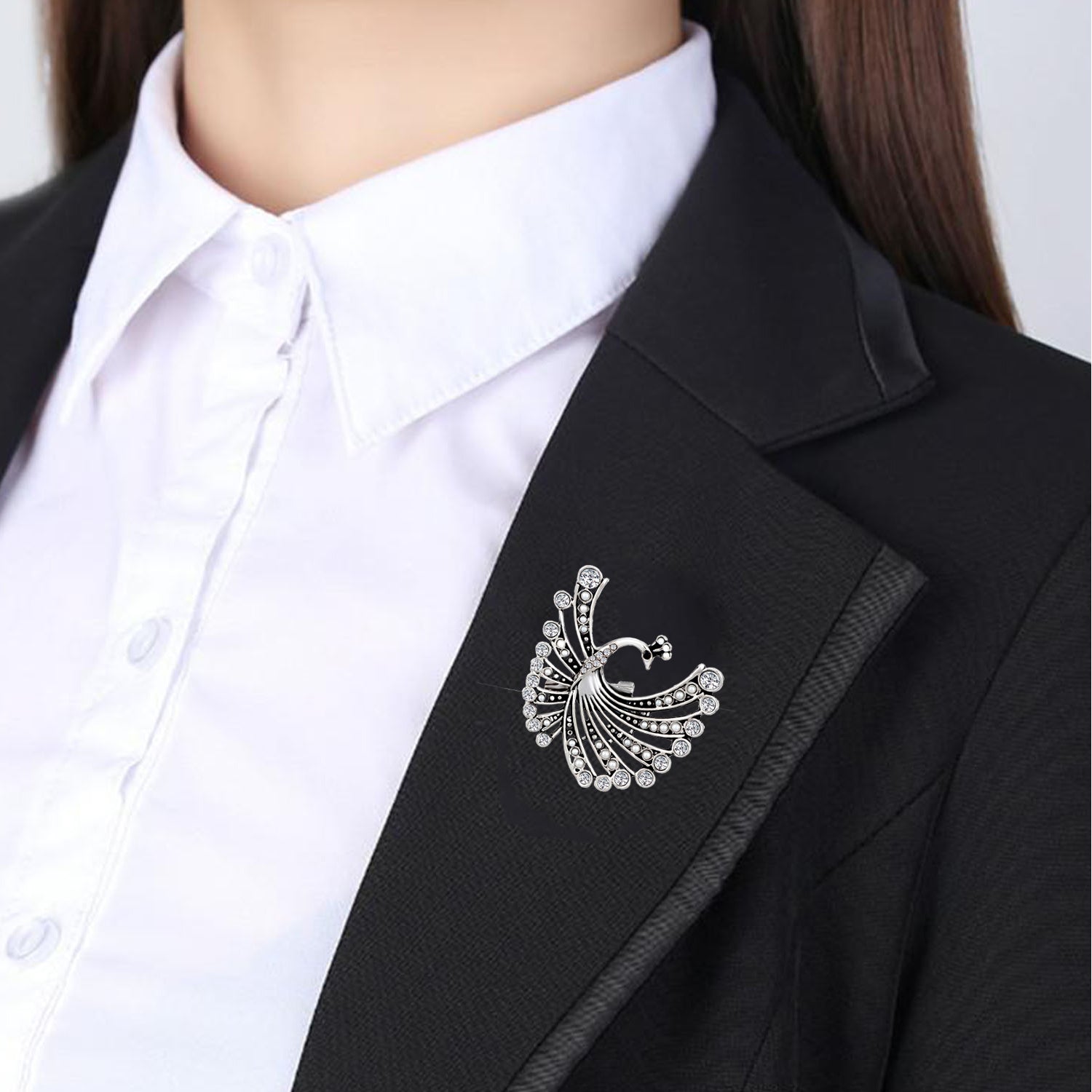 Flying Peacock Shape Brooch