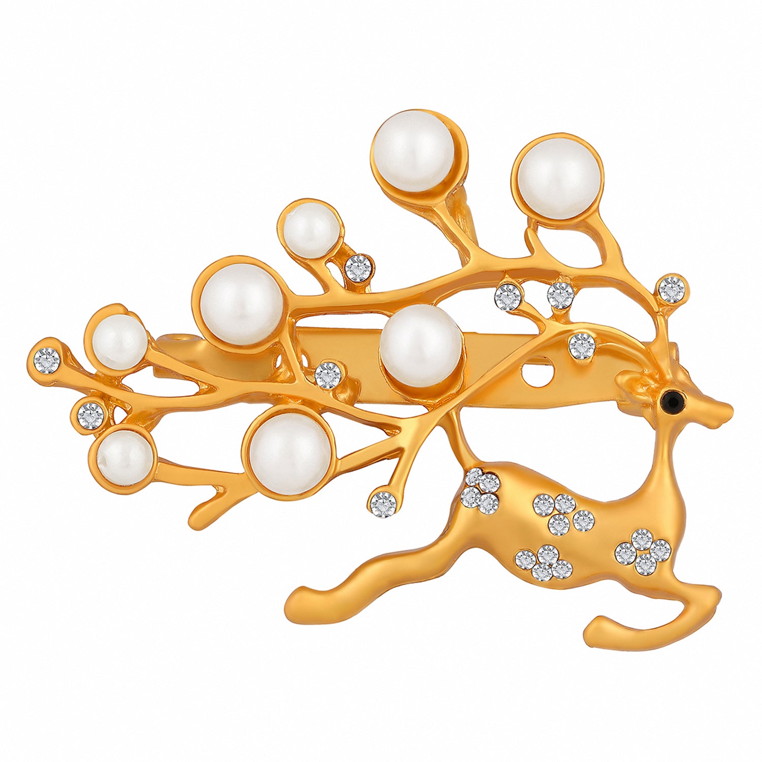 Running Deer Shaped Shirt Stud / Brooch Lapel Pin