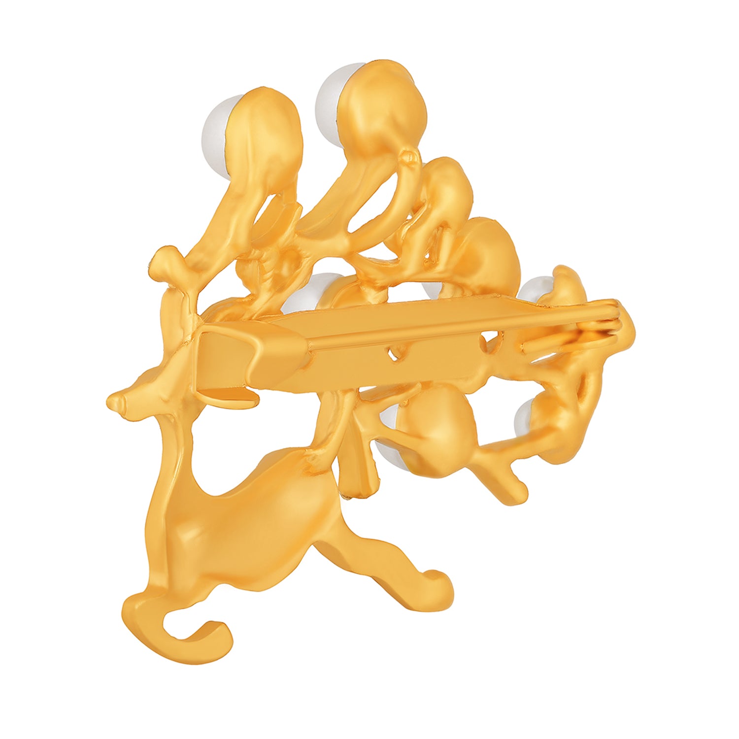 Running Deer Shaped Shirt Stud / Brooch Lapel Pin