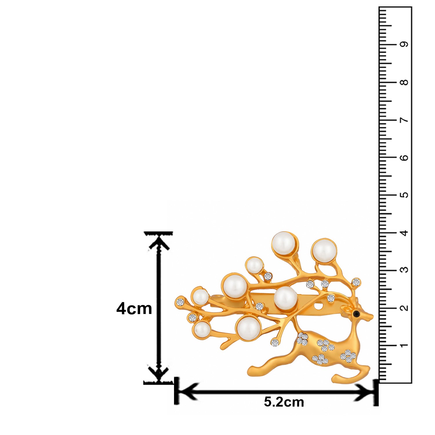 Running Deer Shaped Shirt Stud / Brooch Lapel Pin