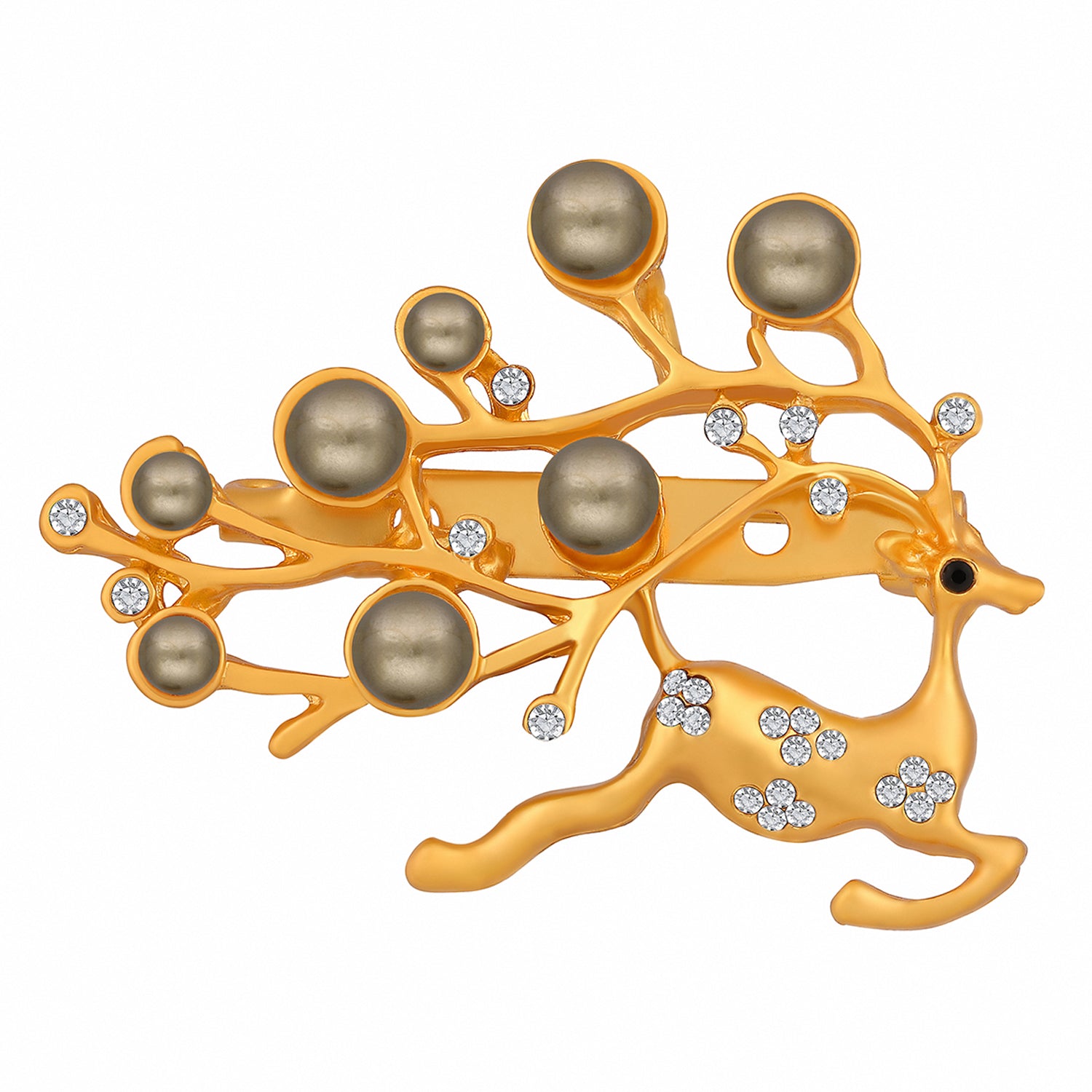 Running Deer Shaped Shirt Stud / Brooch Lapel Pin