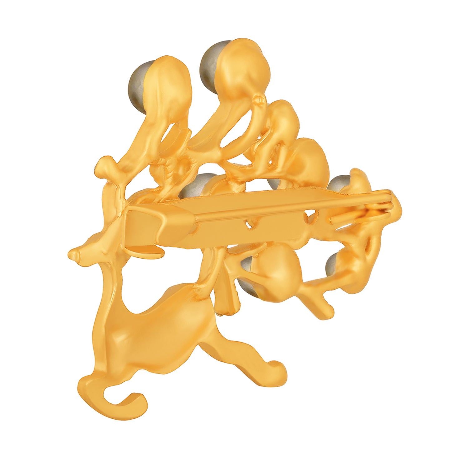 Running Deer Shaped Shirt Stud / Brooch Lapel Pin