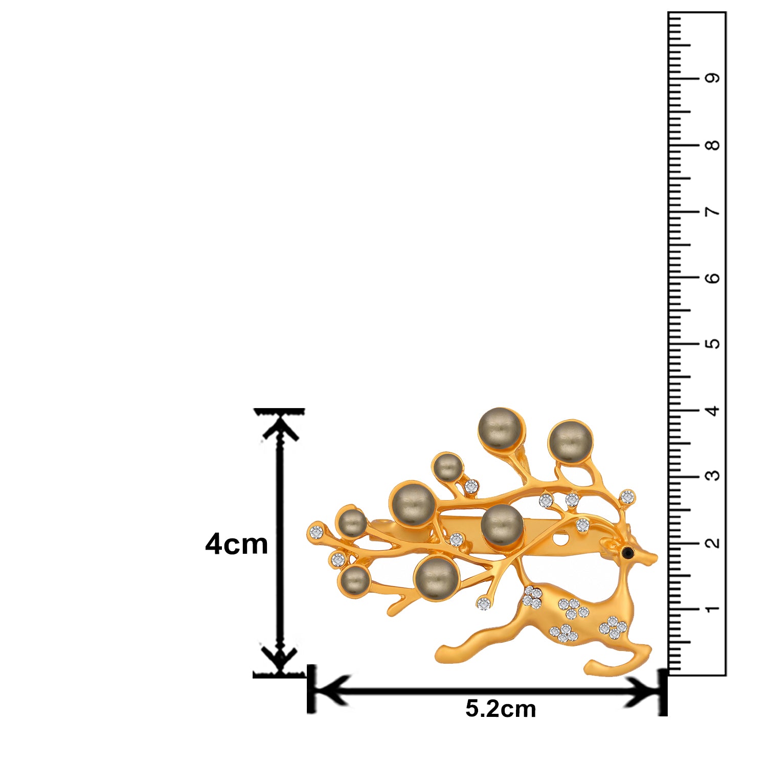 Running Deer Shaped Shirt Stud / Brooch Lapel Pin