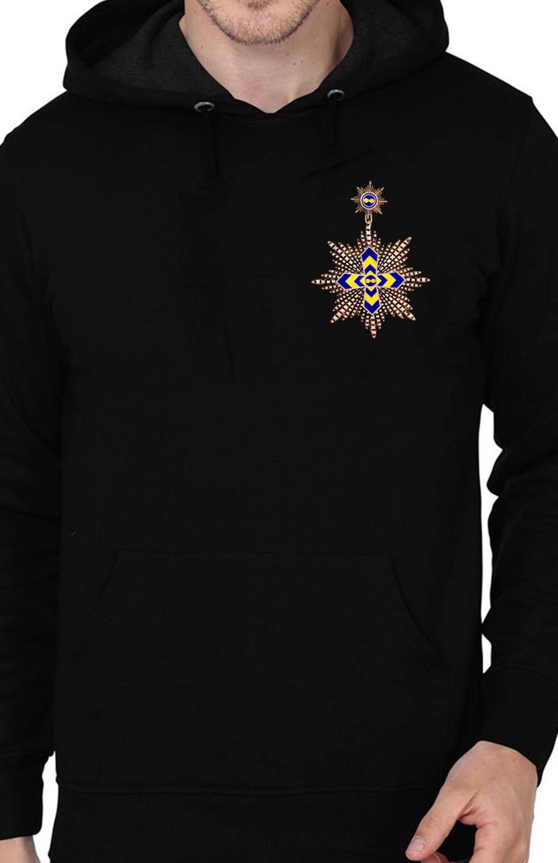 Multicolor Interlocking Cross Unisex Brooch