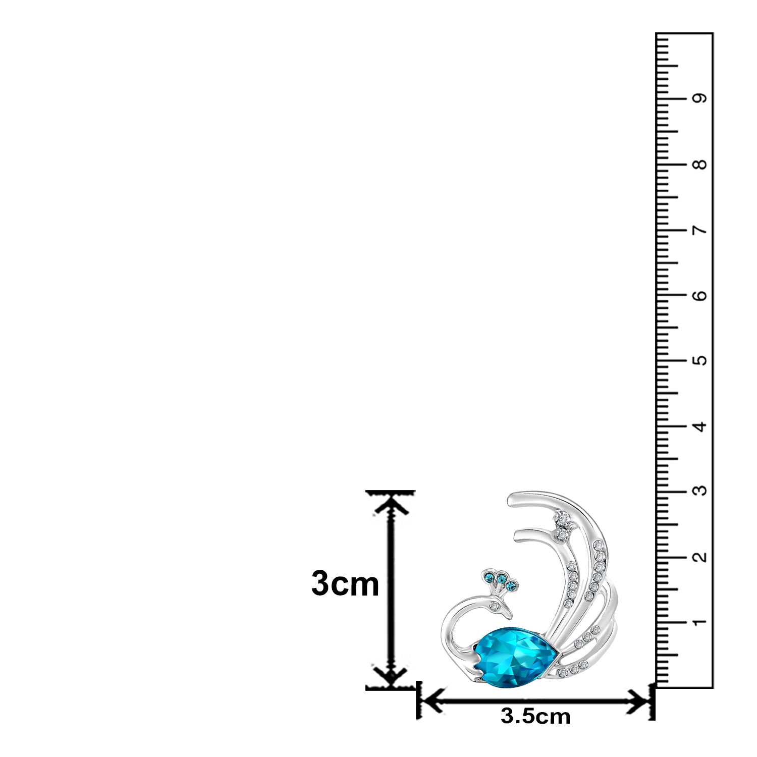 Swooning Peacock Brooch