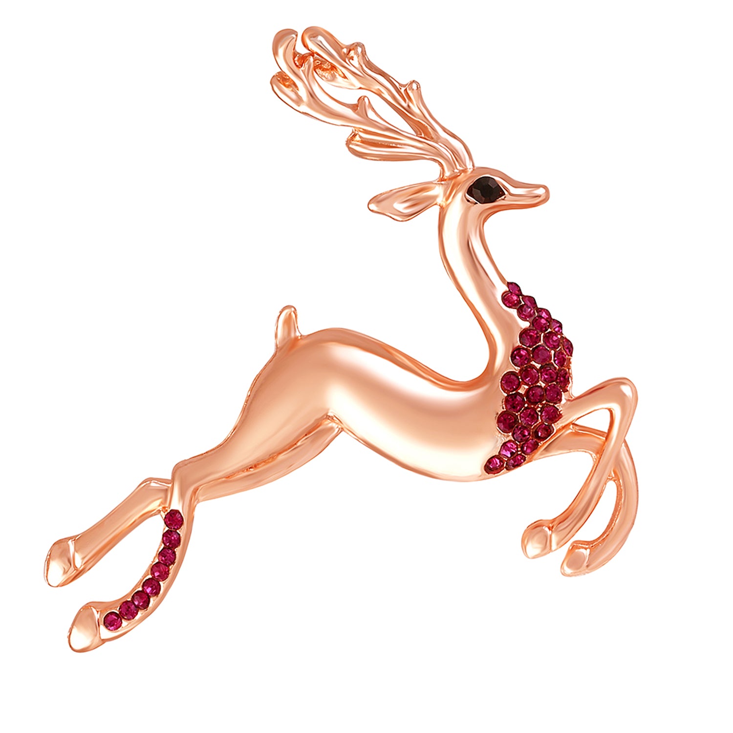 Running Deer Shaped Womens Brooch / Saree Pin