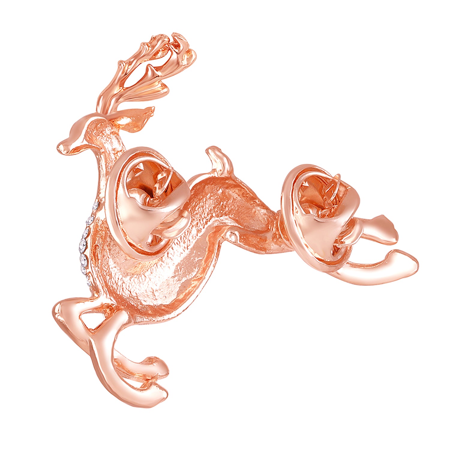 Running Deer Shaped Womens Brooch / Saree Pin