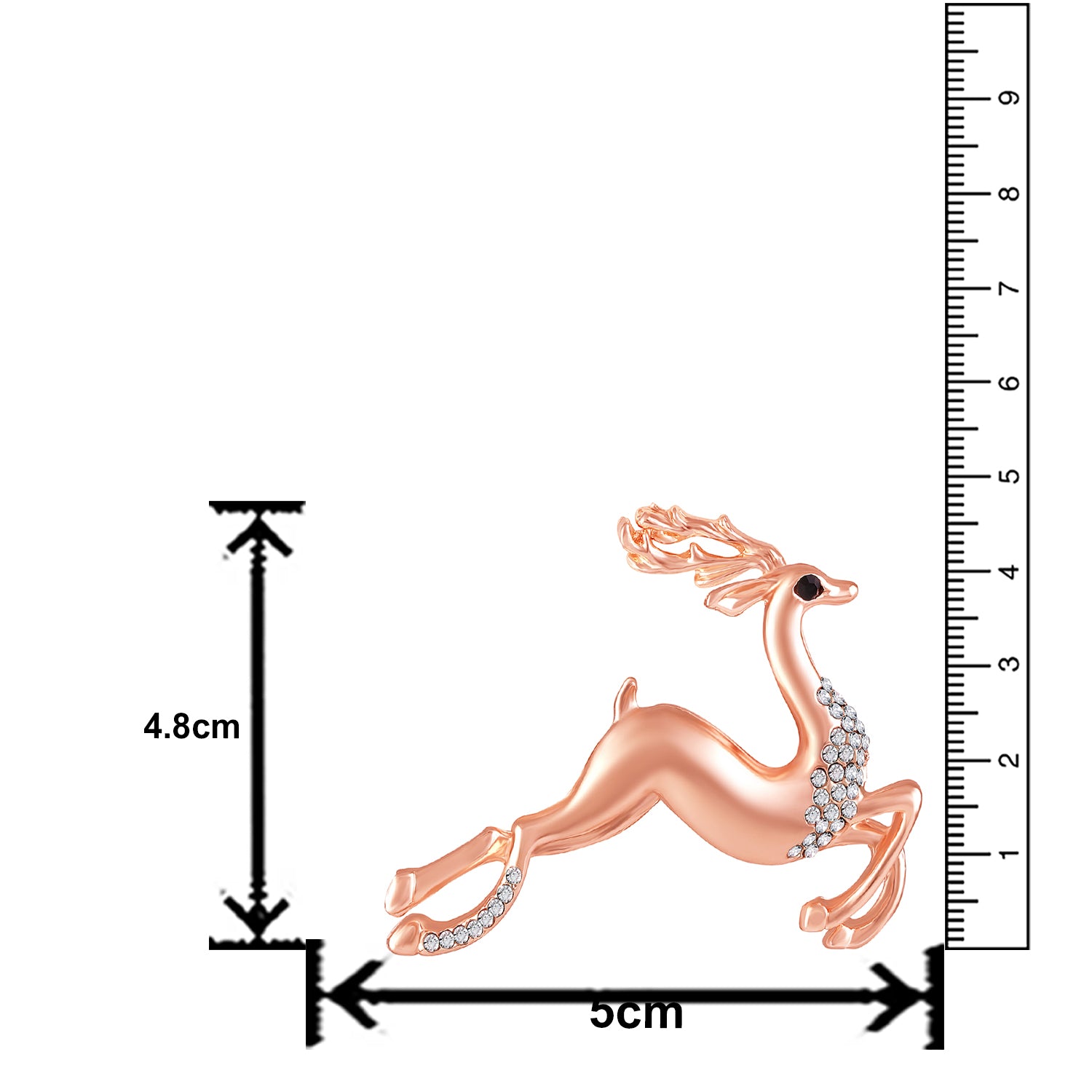 Running Deer Shaped Womens Brooch / Saree Pin