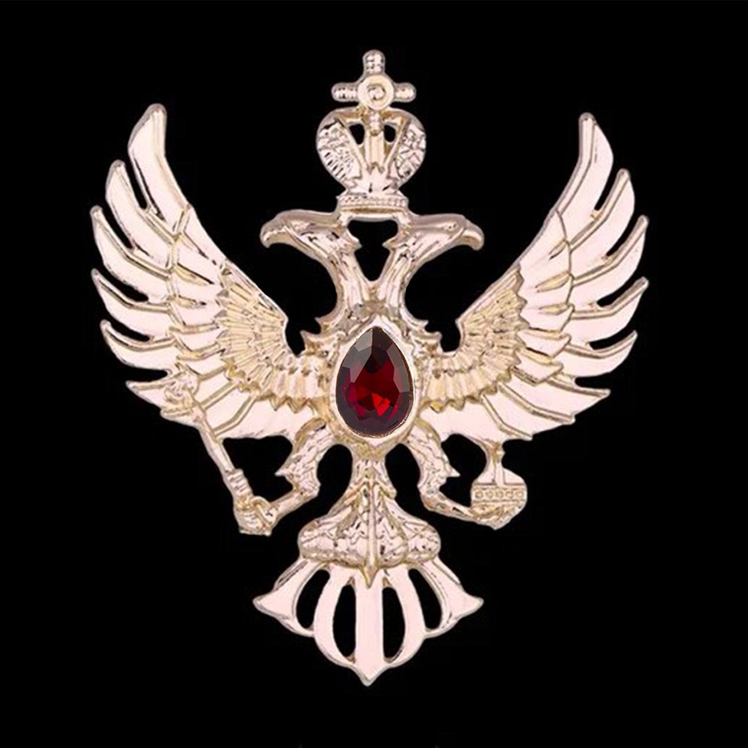 Dual Head Eagle Brooch