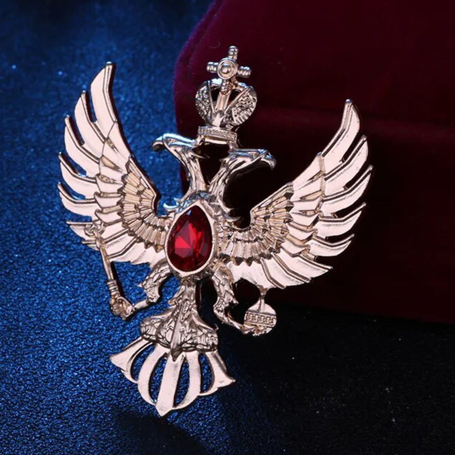 Dual Head Eagle Brooch