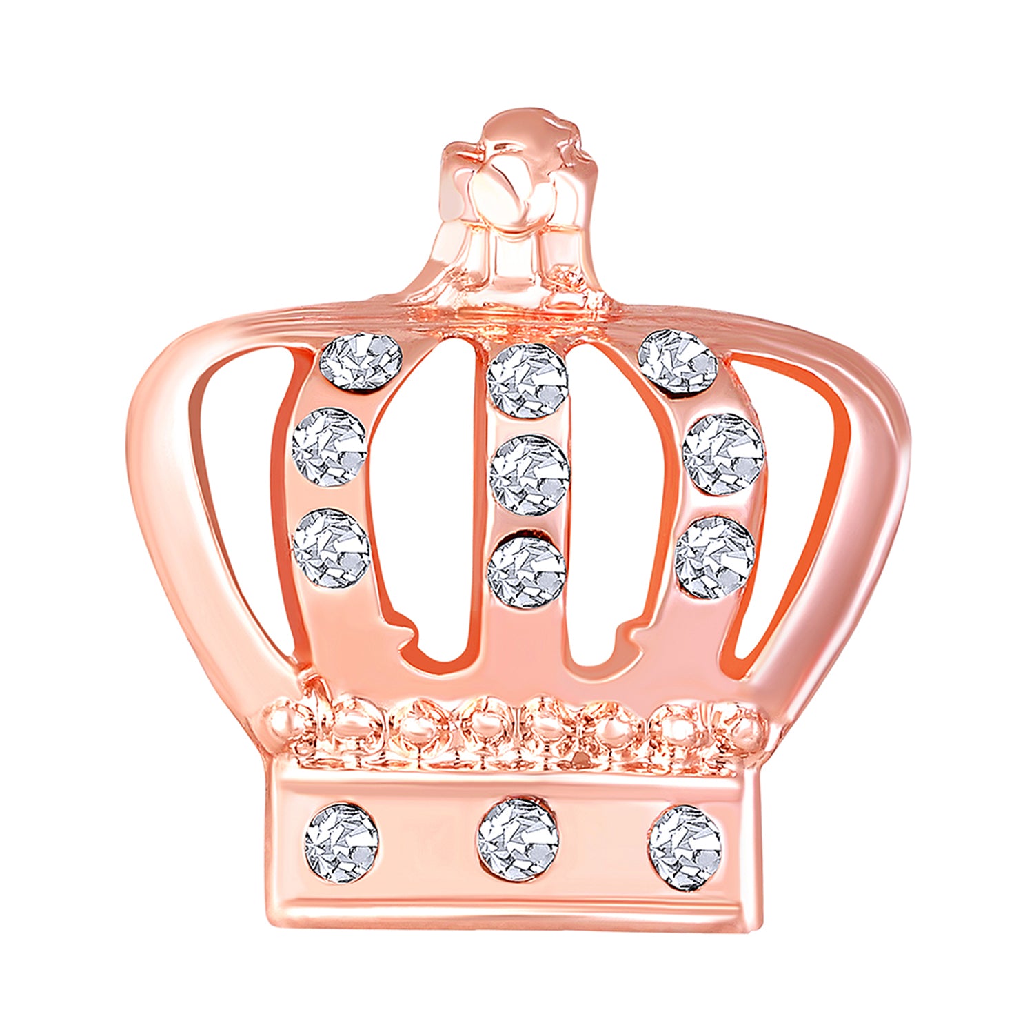 Stunning Crystal Crown Brooch