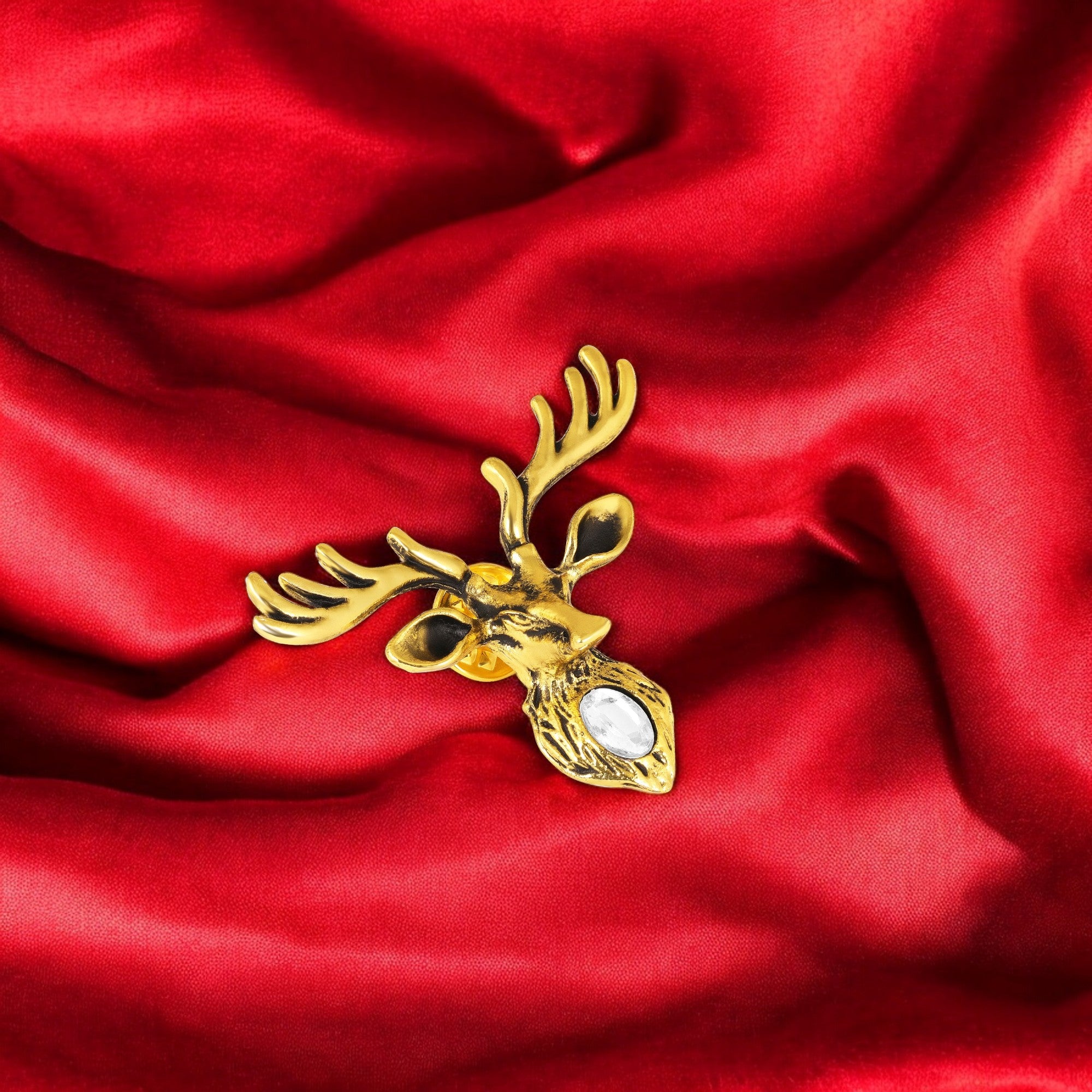 Classic Deer-Shaped Wedding Lapel Pin / Brooch