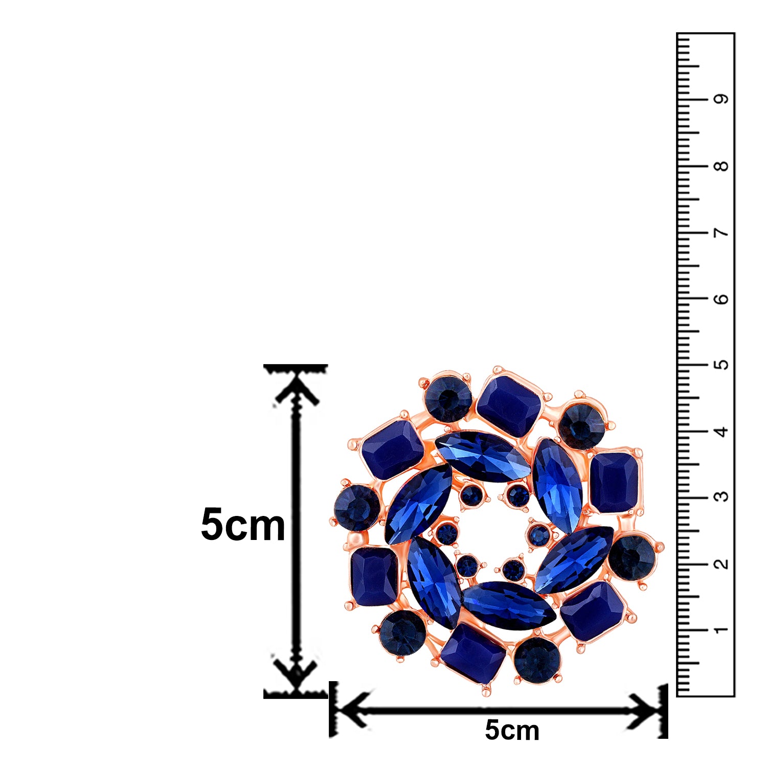 Glamours Sapphire Blue Saree Pin / Wedding Brooch