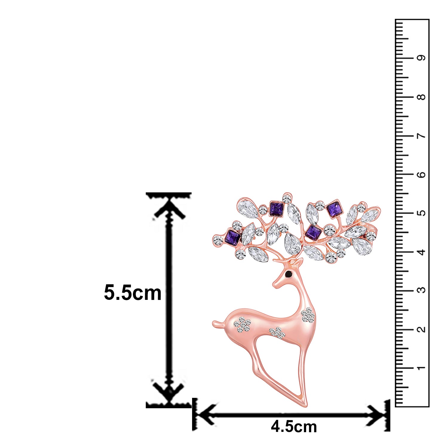 Cute Deer-Shaped Saree Pin / Wedding Brooch