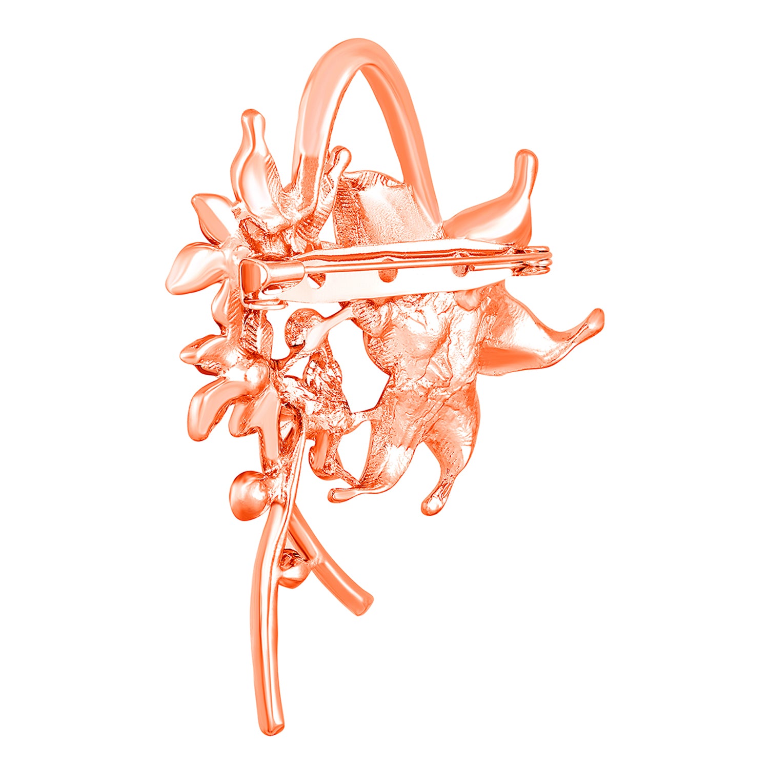 Floral Shaped Studded Saree Pin / Wedding Brooch