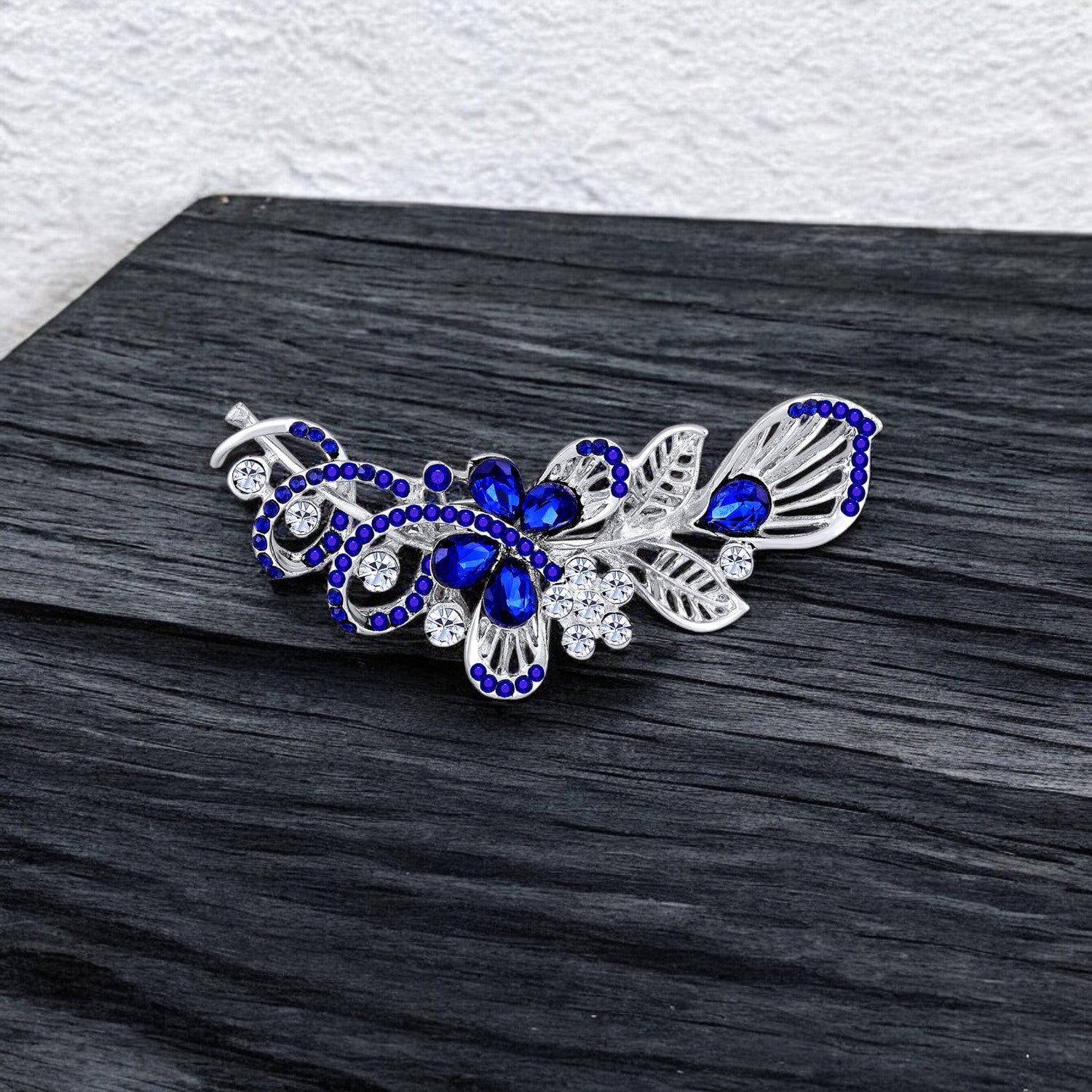 Glamours Sapphire Blue Saree Pin / Wedding Brooch
