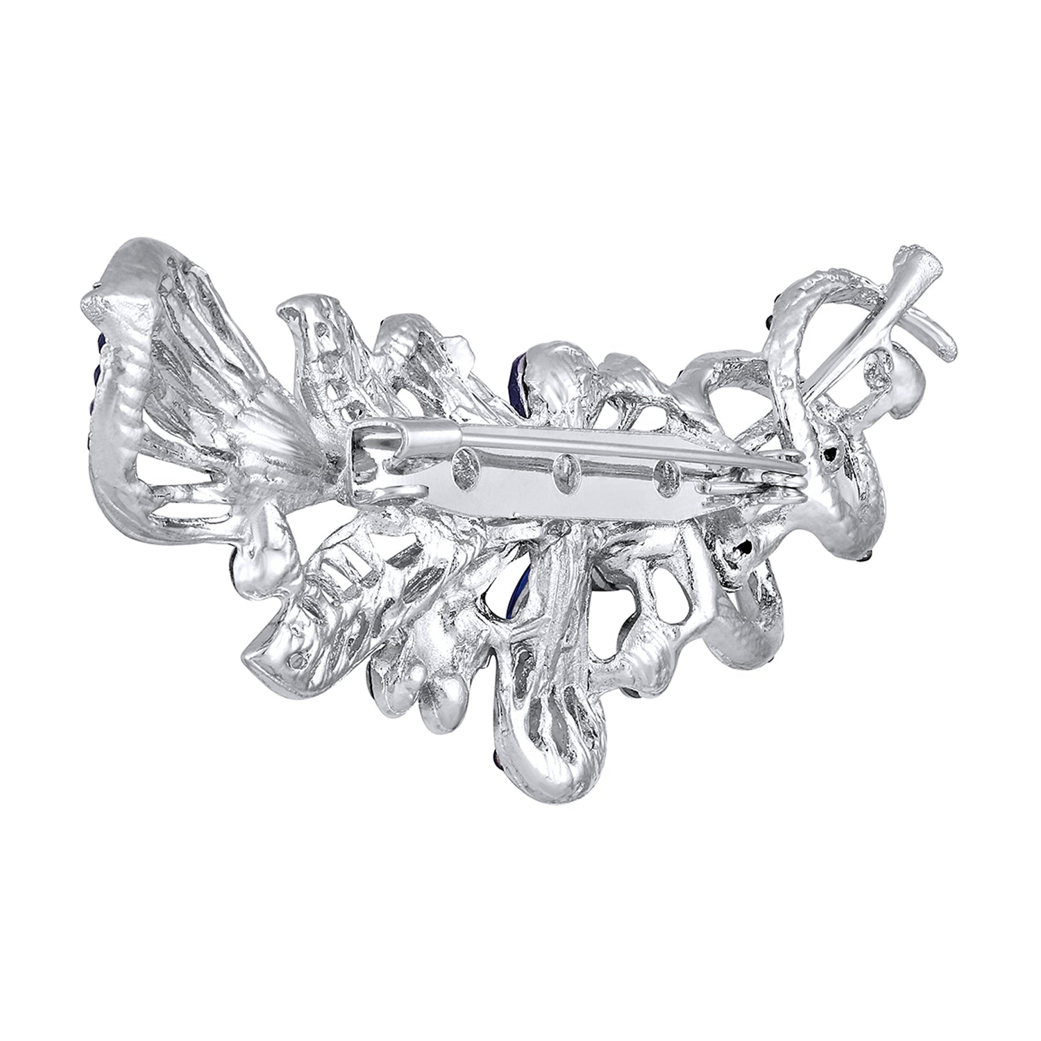 Glamours Sapphire Blue Saree Pin / Wedding Brooch